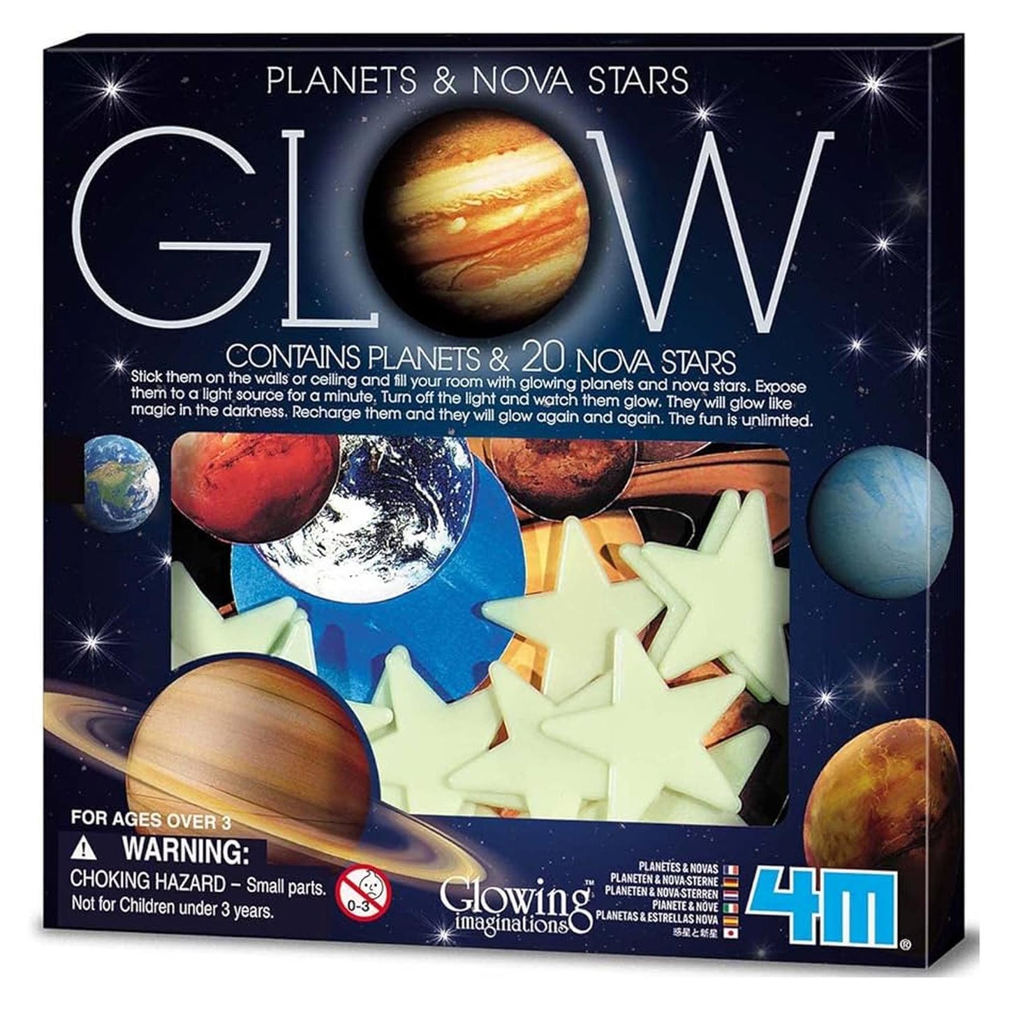 4M Glow In The Dark Planets And 20 Nova Stars Set