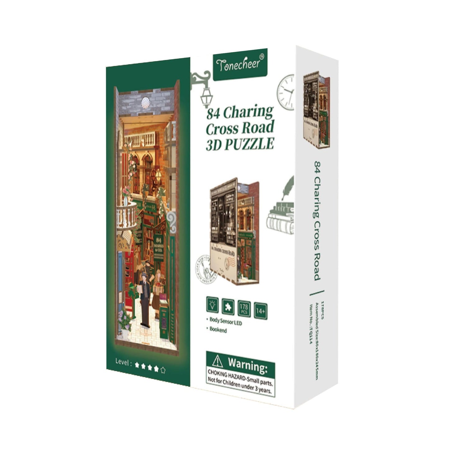 Tonecheer DIY Bookend 84 Charing Cross Road 3D Puzzle Building Set