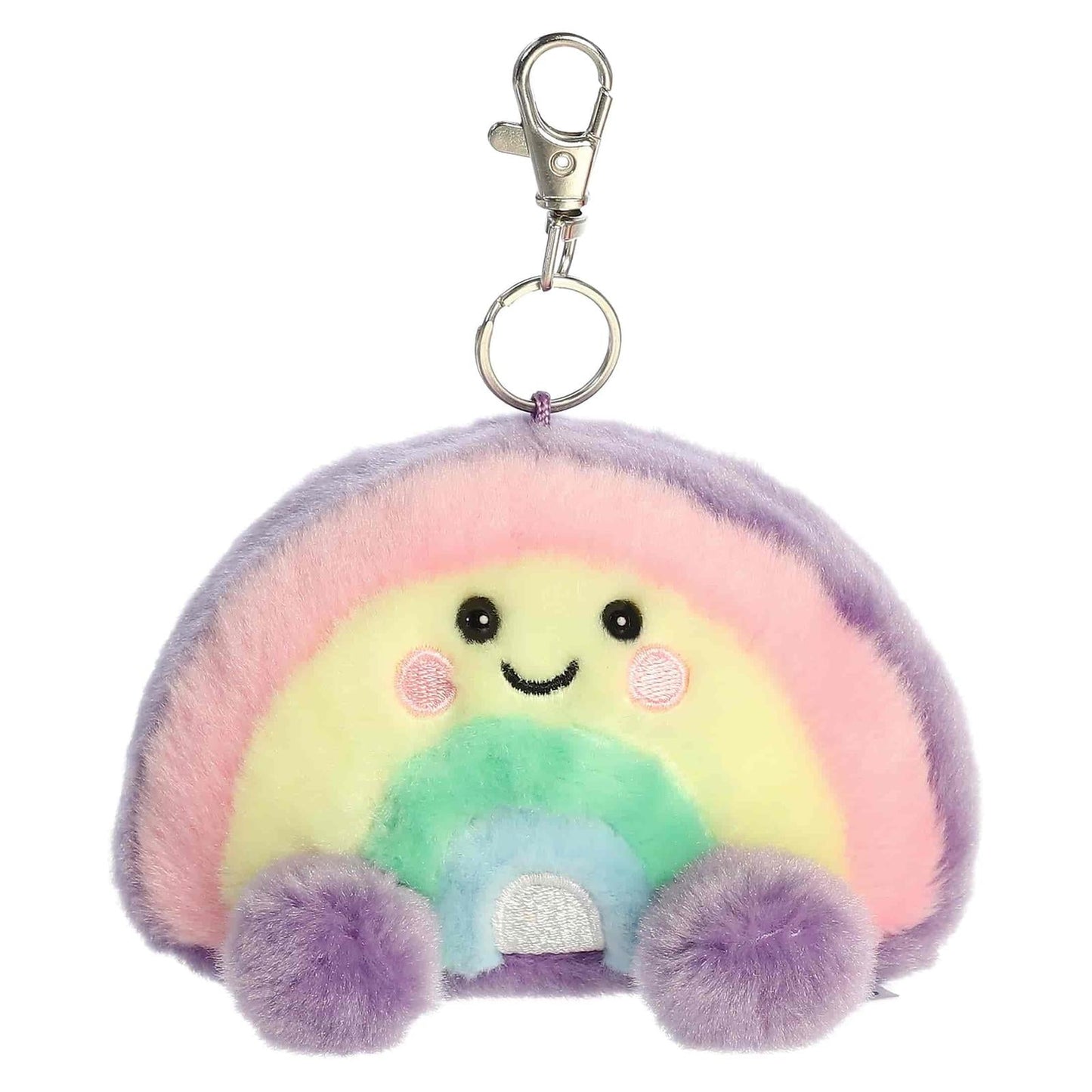 Aurora Palm Pals Vivi Rainbow 4 Inch Plush Clip On