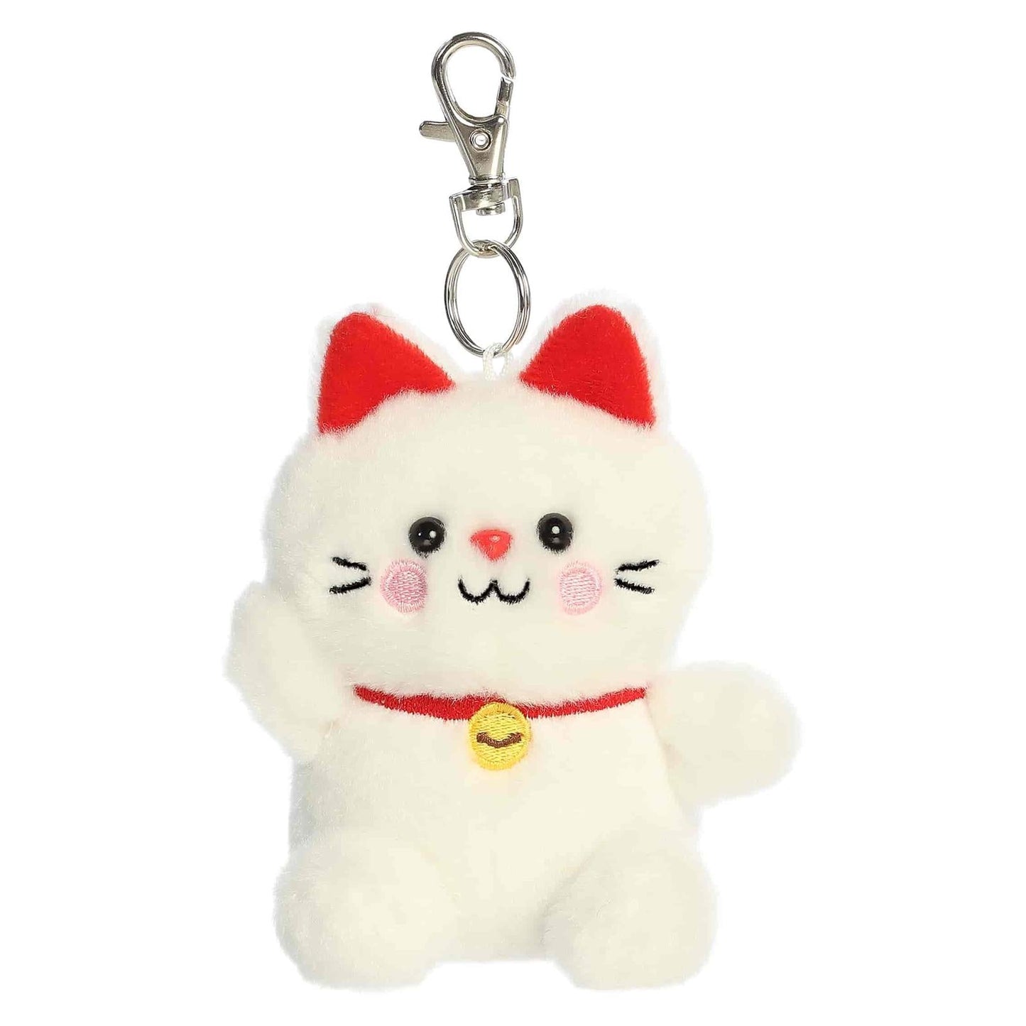 Aurora Palm Pals Kota Lucky Cat 4 Inch Plush Figure Clip On