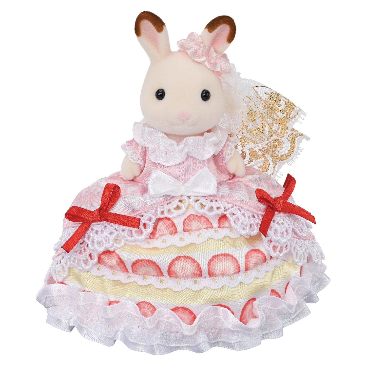 Calico Critters Freya's Birthday Celebration Strawberry Cake Dress Figure