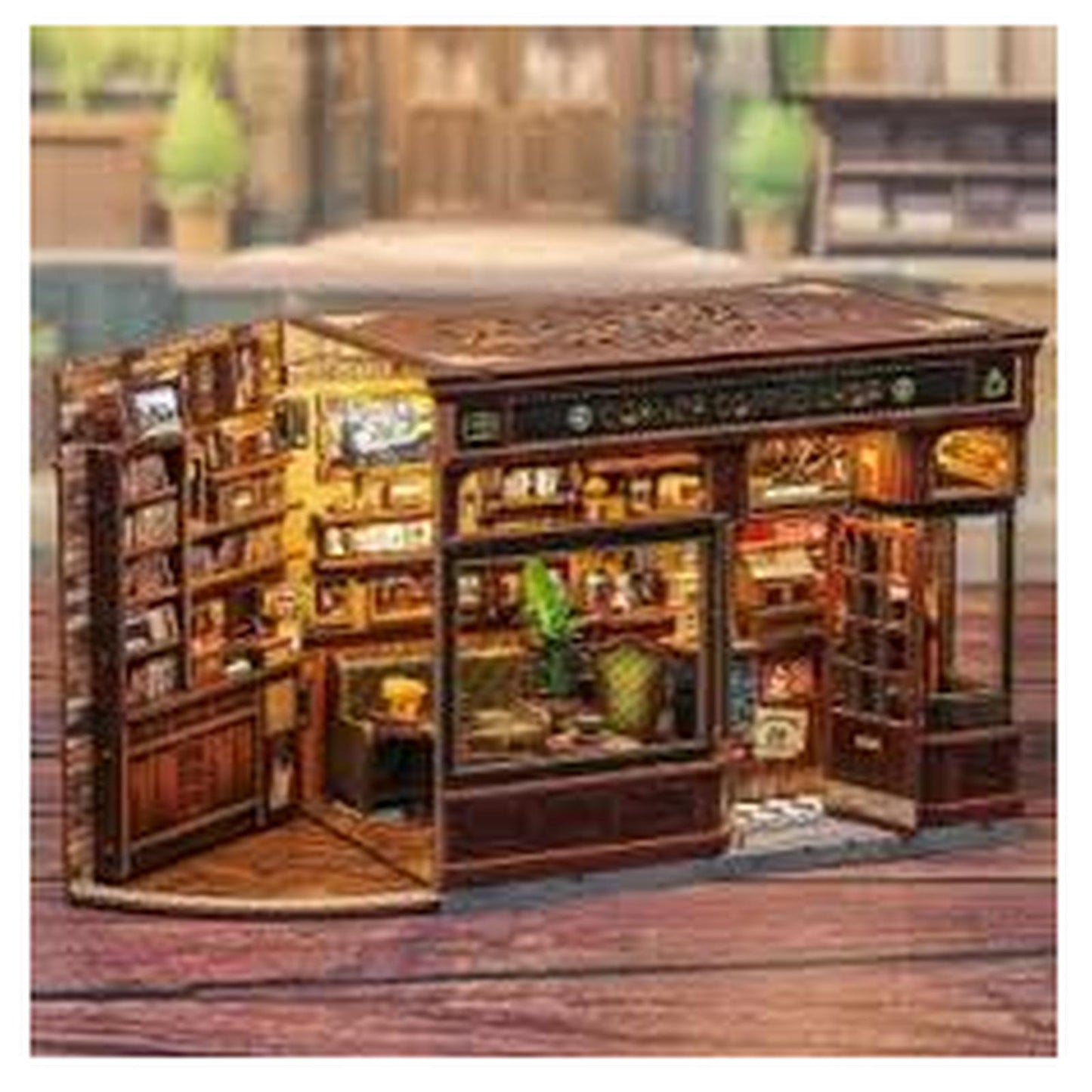 Cutebee City Walk Corner Coffee Shop DIY Miniature Set