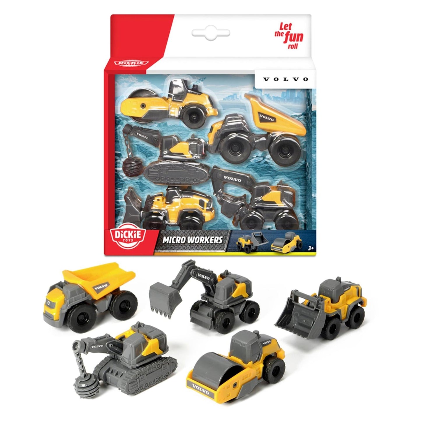 Dickie Toys Volvo Micro Workers Construction Vehicle Set