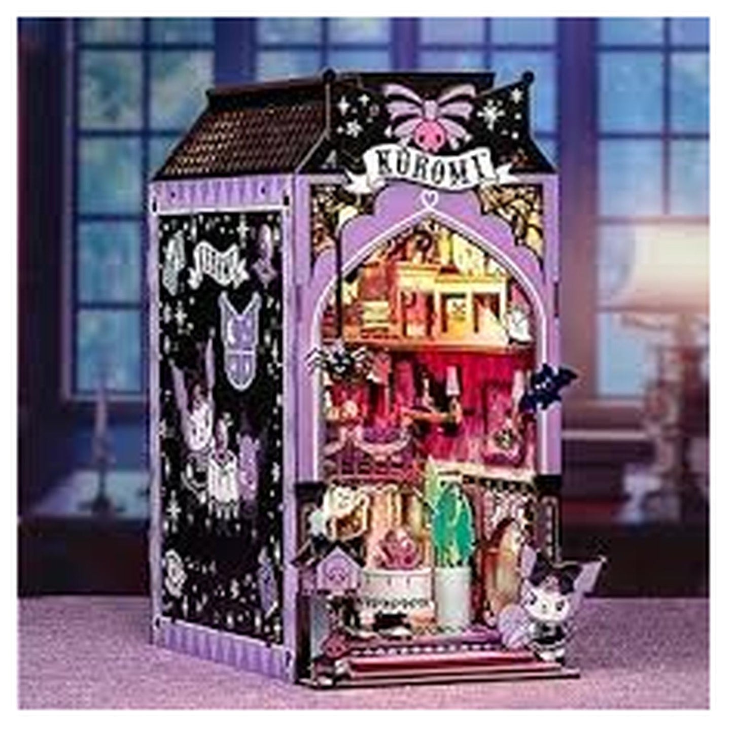 Hands Craft Sanrio Kuromi Spooky House DIY Book Nook Kit