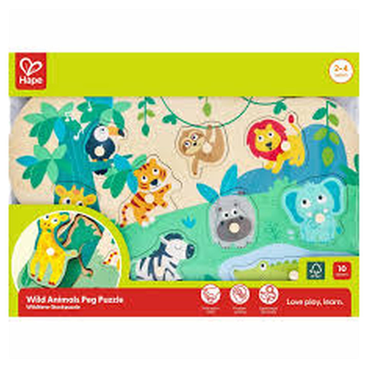 Hape Wild ANimals Peg Puzzle