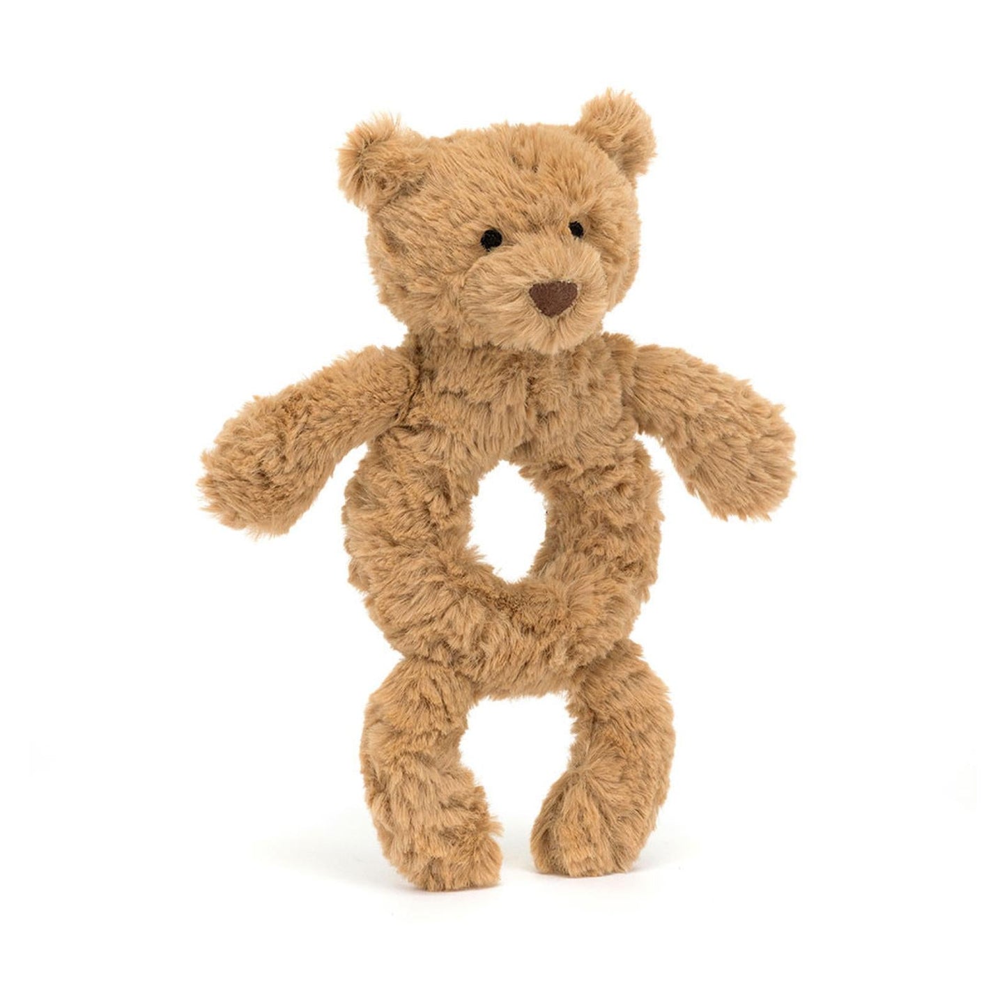 Jellycat Bartholomew Bear Ring Rattle 7 Inch Plush Figure