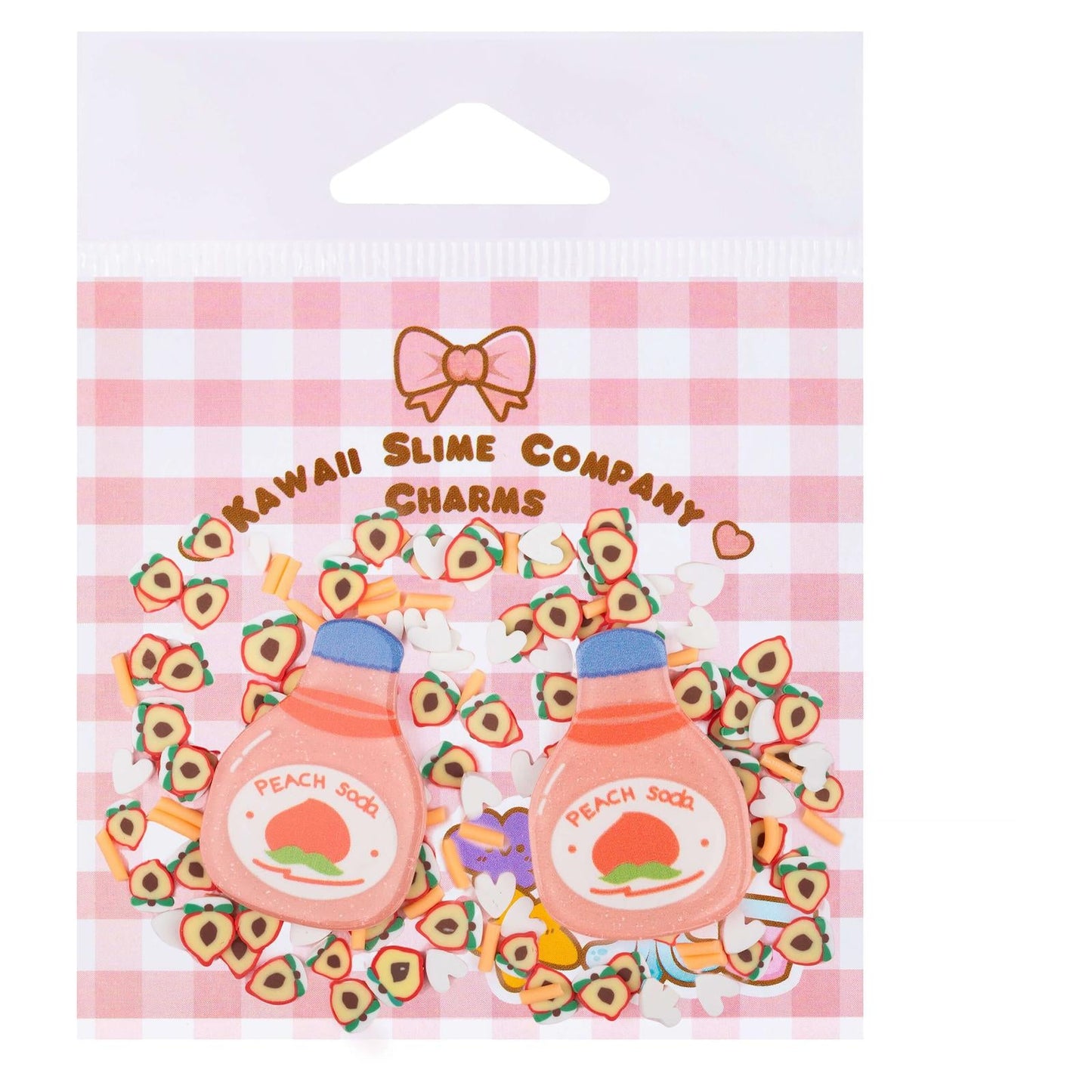 Kawaii Slime Peach Soda Slime Toppings Charm Bag