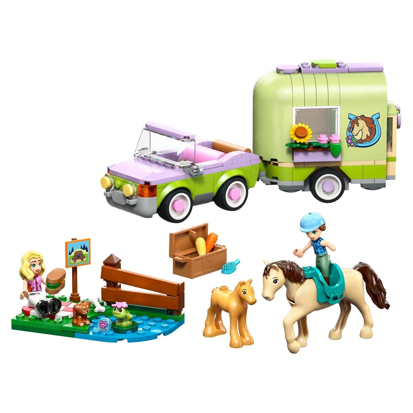 LEGO® Friends Horse And Baby Foal Trailer Building Set 42695