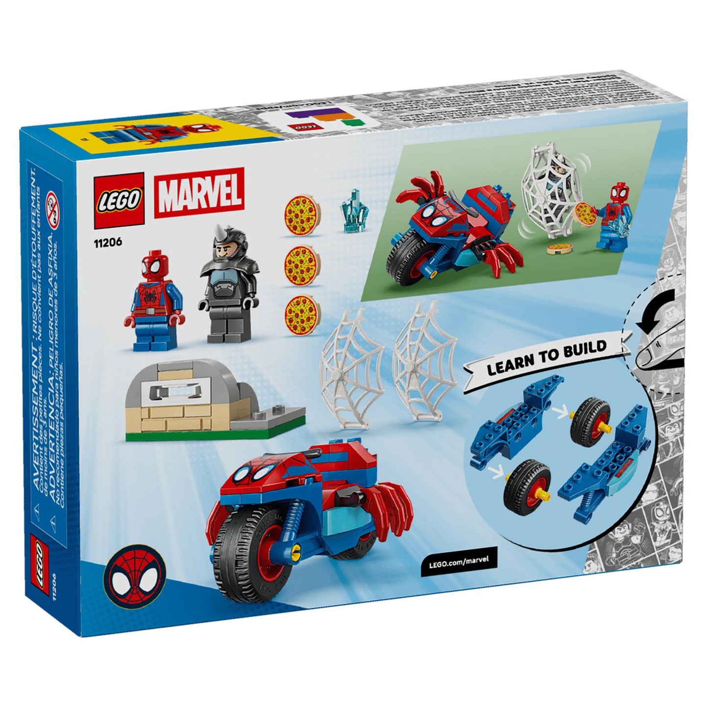 LEGO® Marvel Spidey On His Motorcycle VS Rhino Building Set 11206