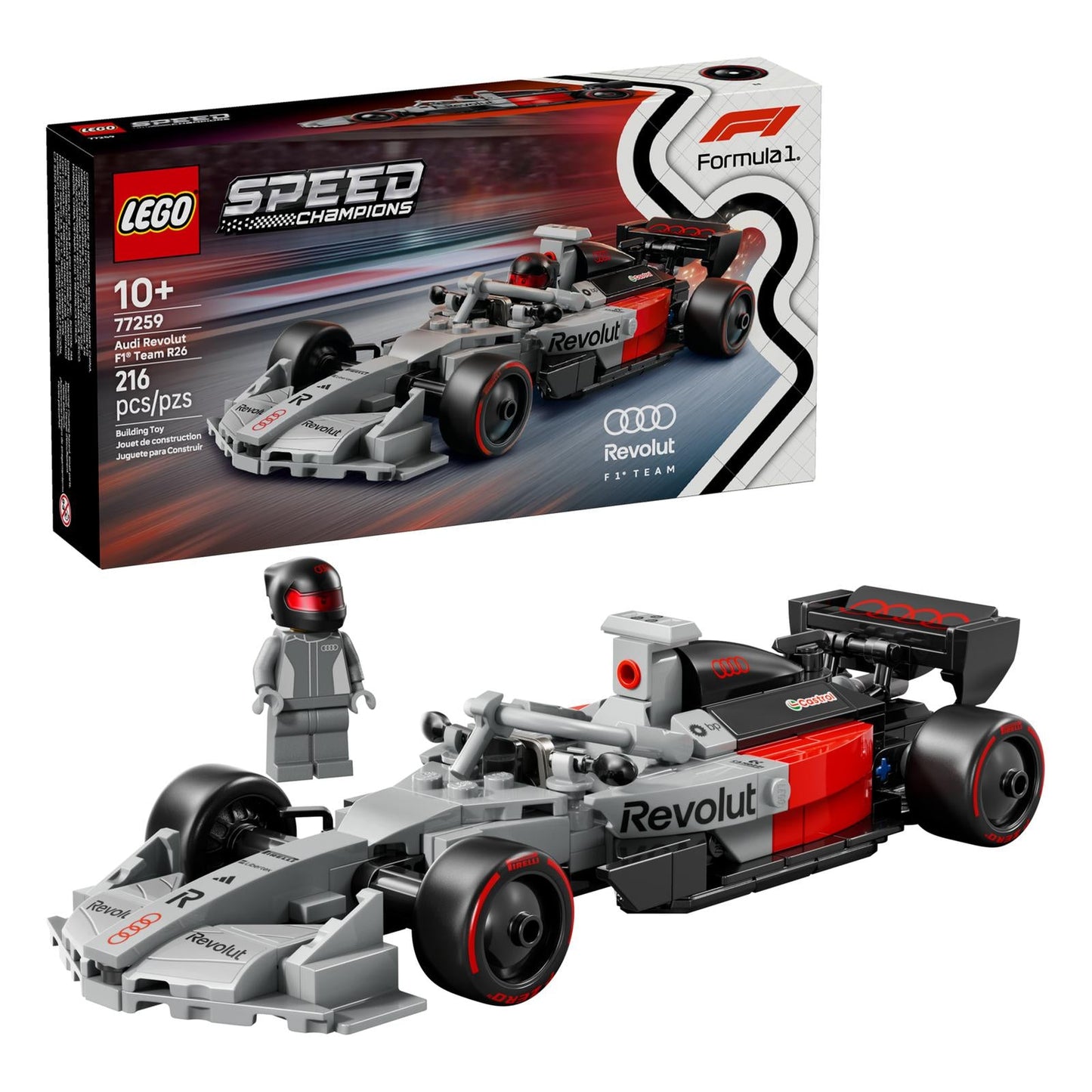 LEGO® Speed Champions Audi Revolut F1® Team R26 Race Car Building Set 77259