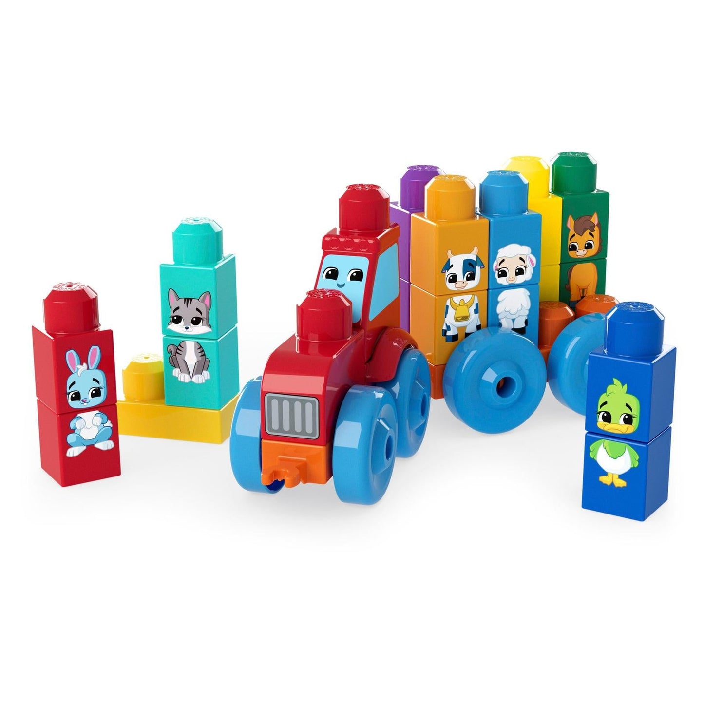 MEGA Bloks Build And Match Animal Tractor