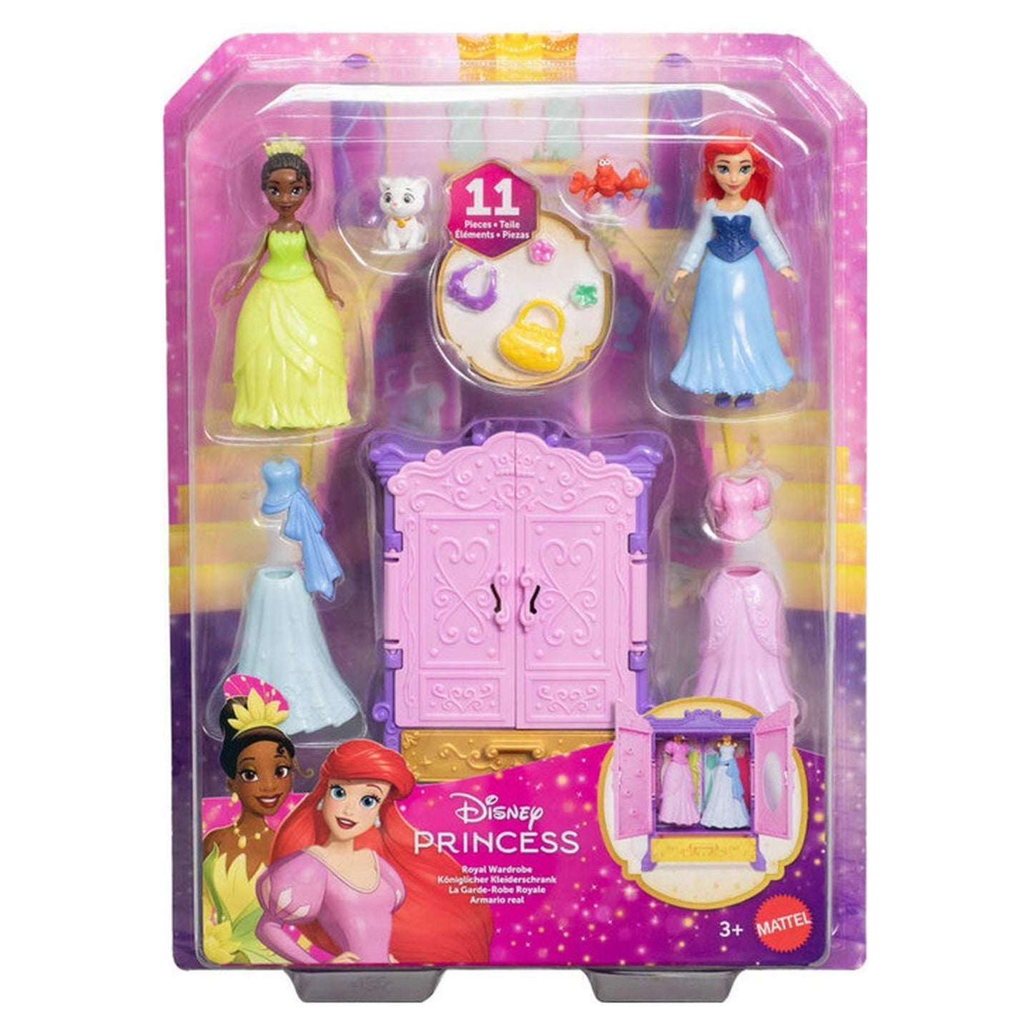 Mattel Disney Princess Royal Wardrobe Small Doll Set