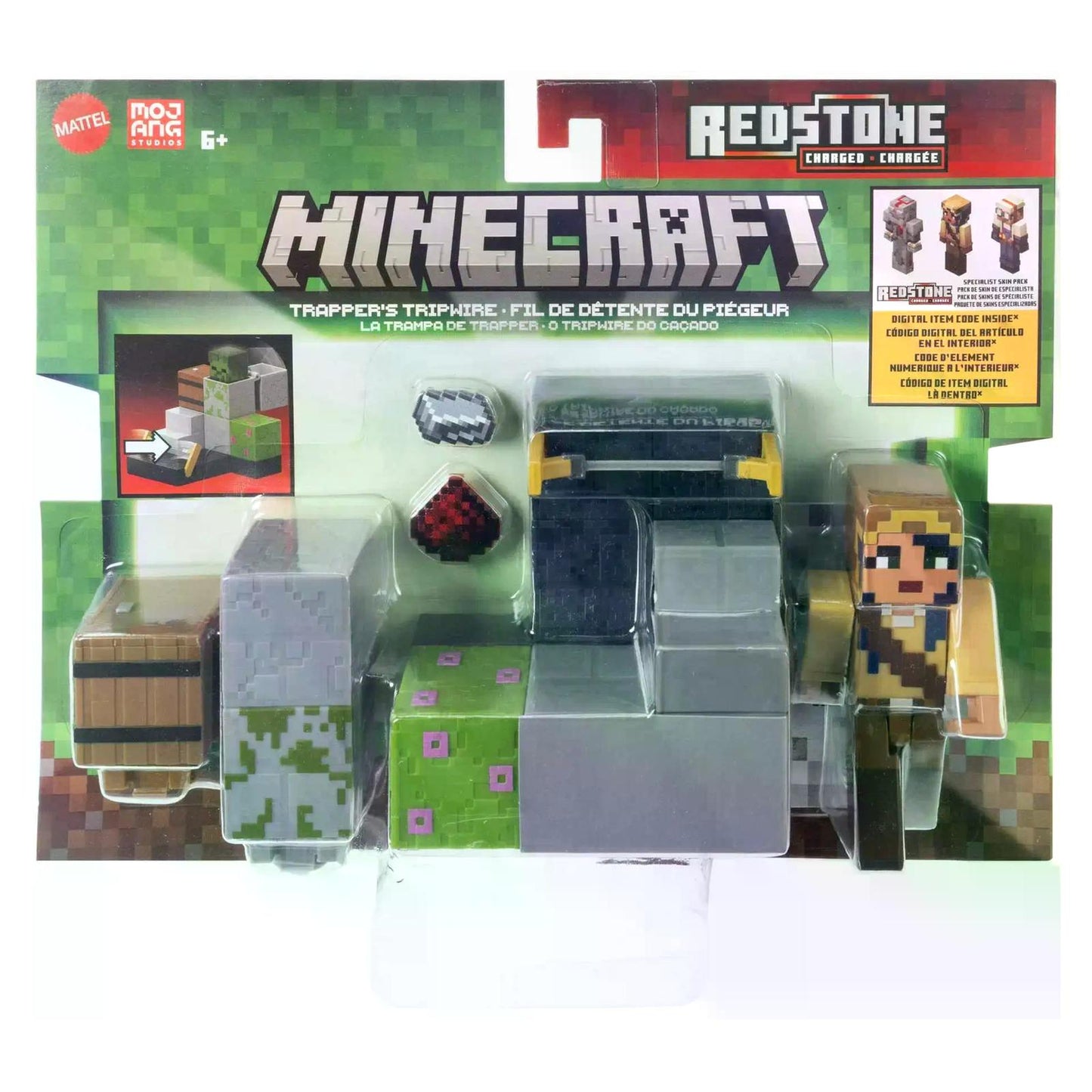Mattel Minecraft Redstone Charged Trapper's Tripwire Figure Set