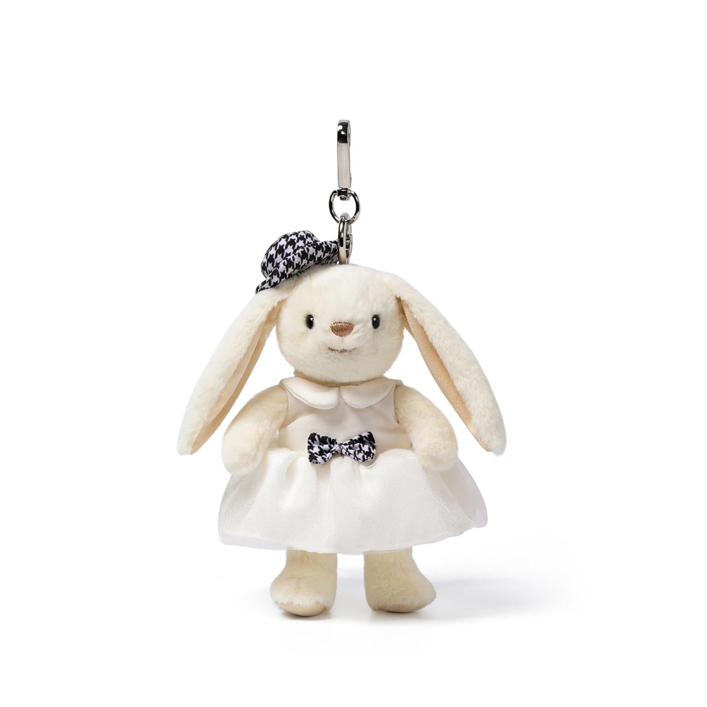 McHugs White Dress Smiling Leveret 6 Inch Plush Bag Charm