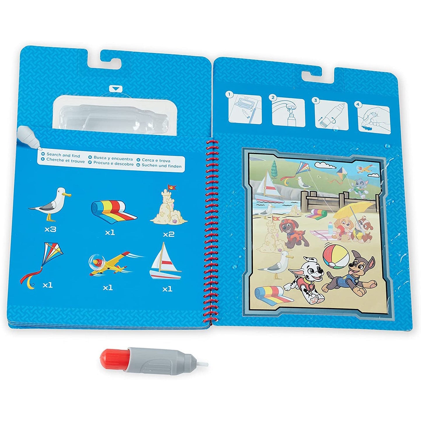 Melissa And Doug Paw Patrol Water Wow Chase Reusable Activity Set