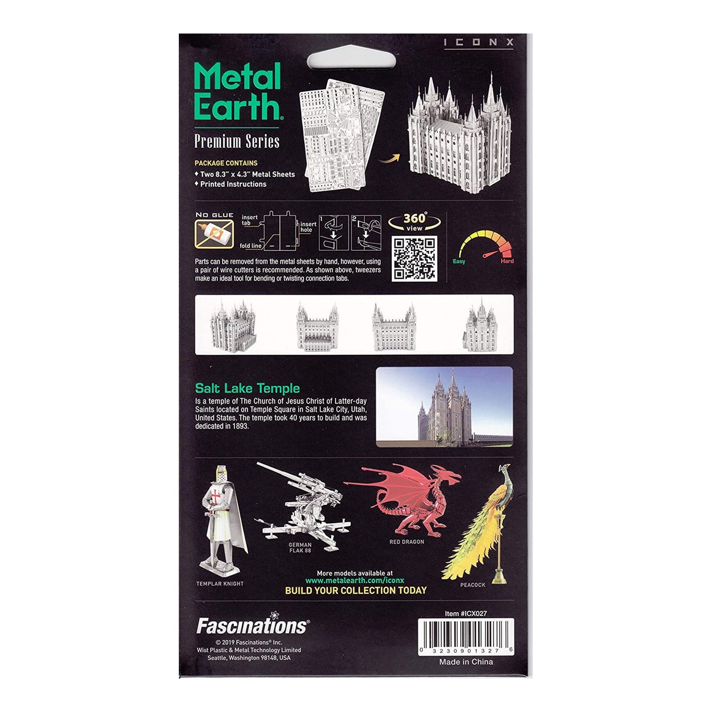 Metal Earth Salt Lake Temple Model Kit