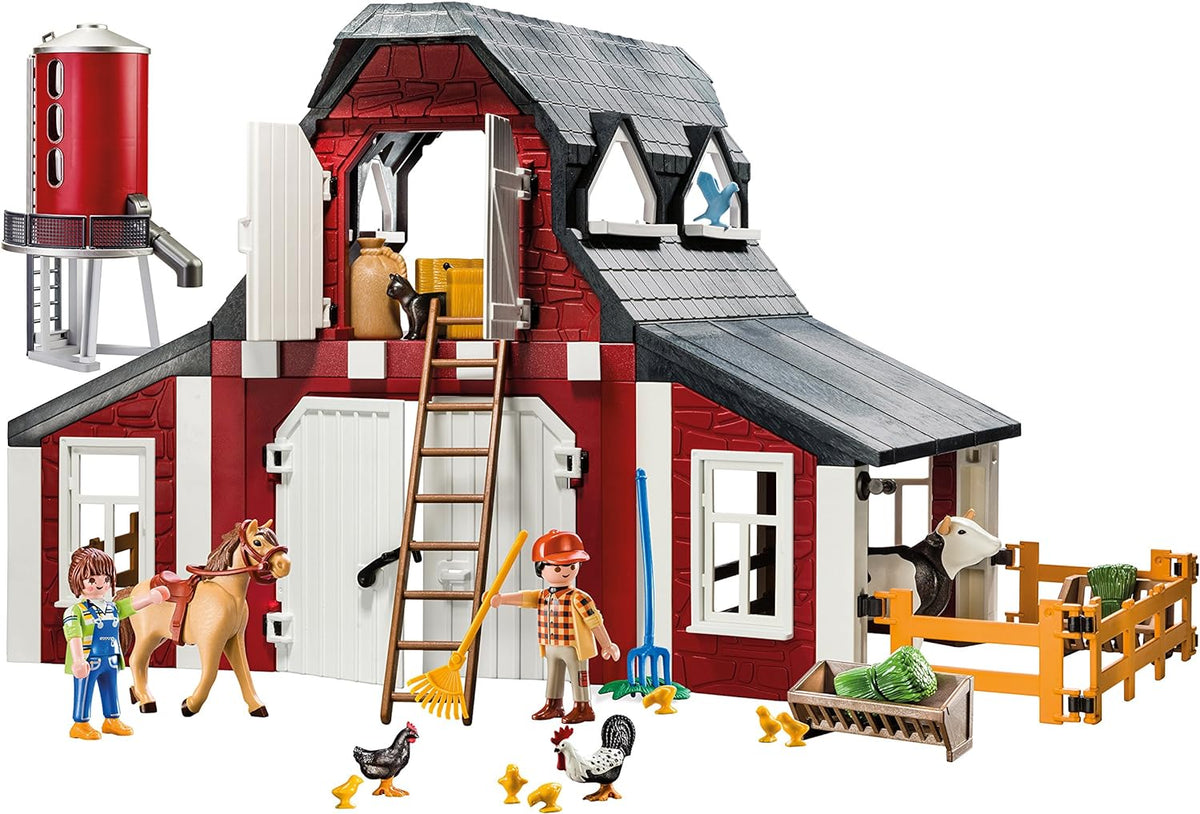Playmobil Country Barn With Silo Building Set 9315