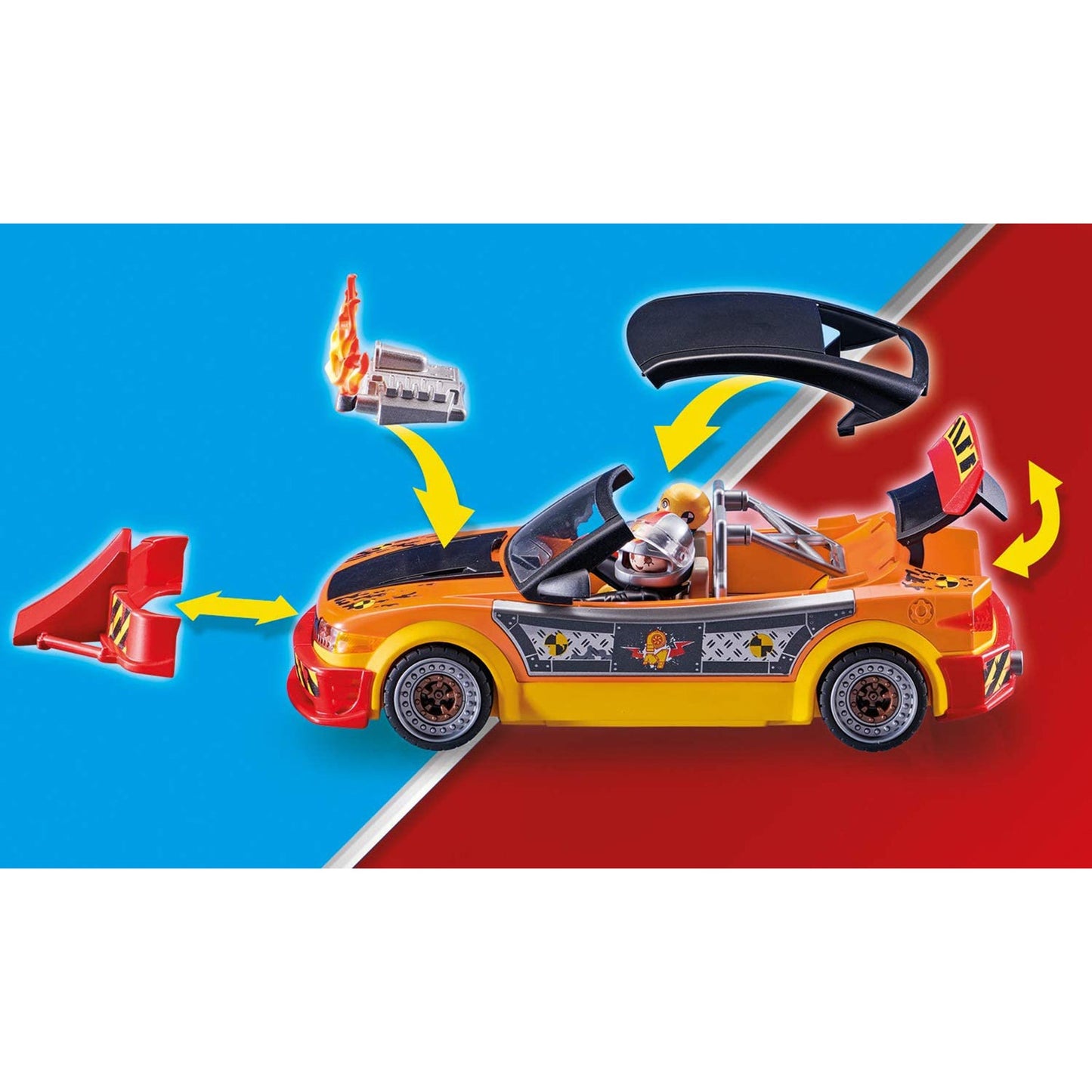 Playmobil Stunt Show Crash Car Building Set 70551
