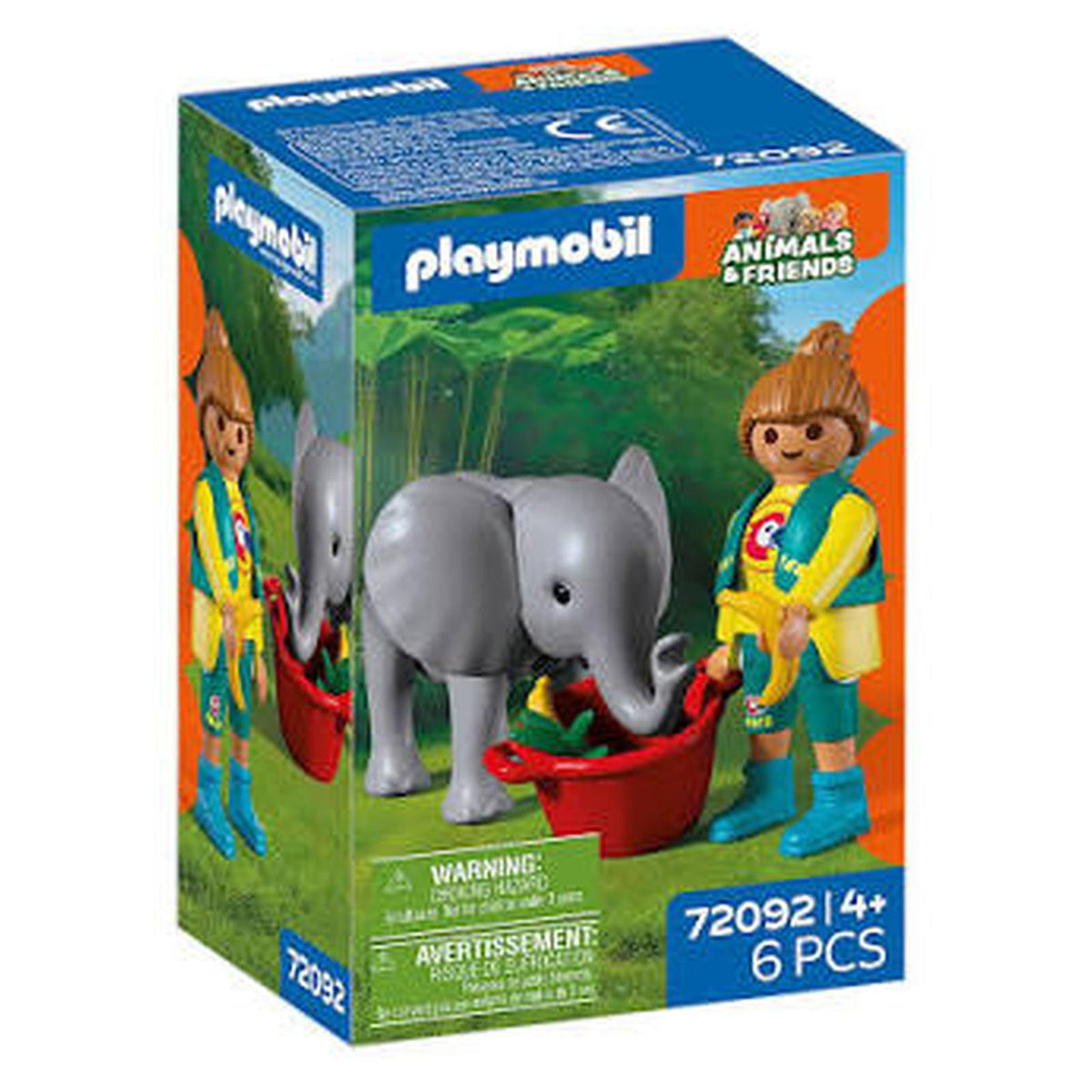 Playmobil Animal And Friends Zoo Baby Elephant And Zookeeper Building Set 72092