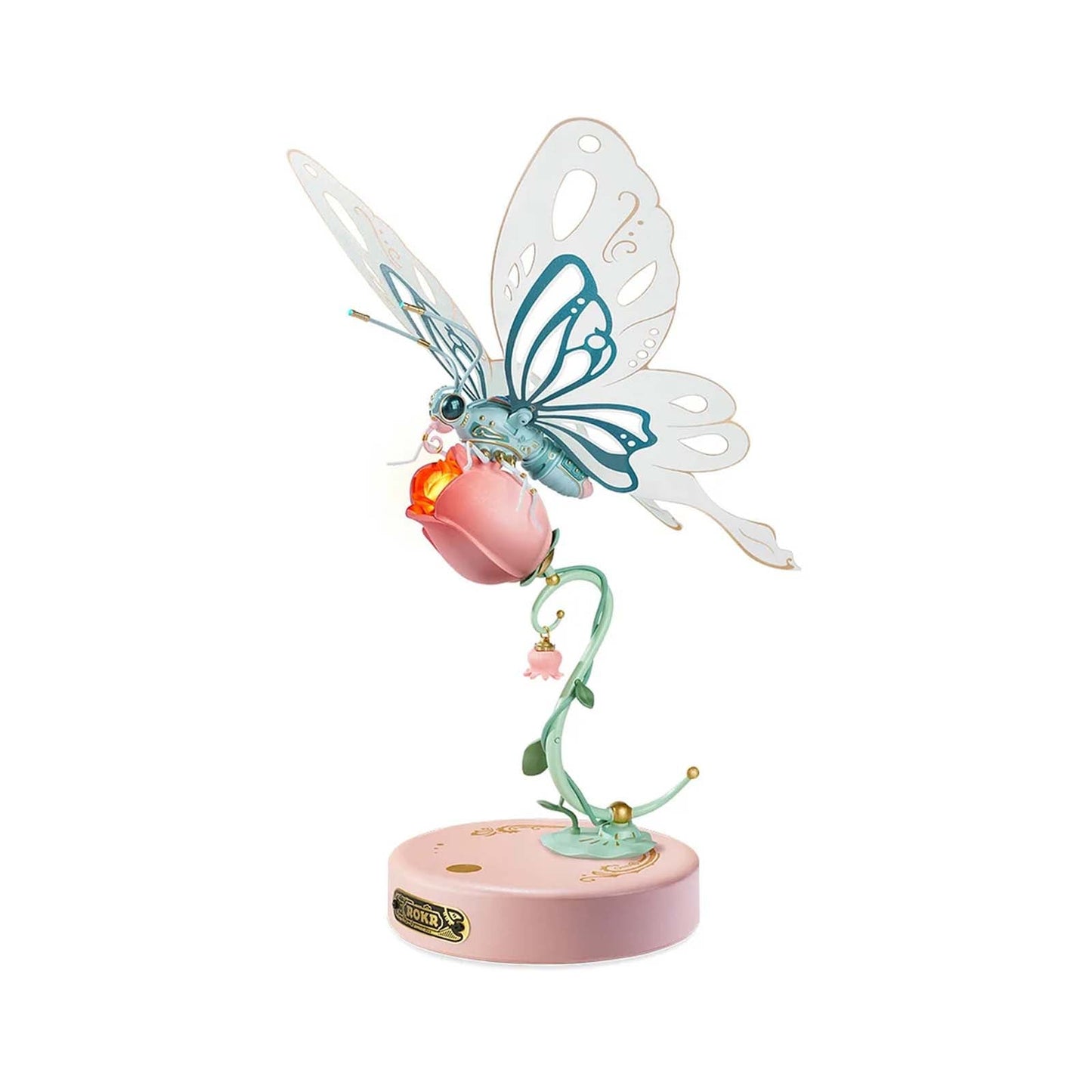 ROKR Mechanical Models Butterfly Pink Building Set