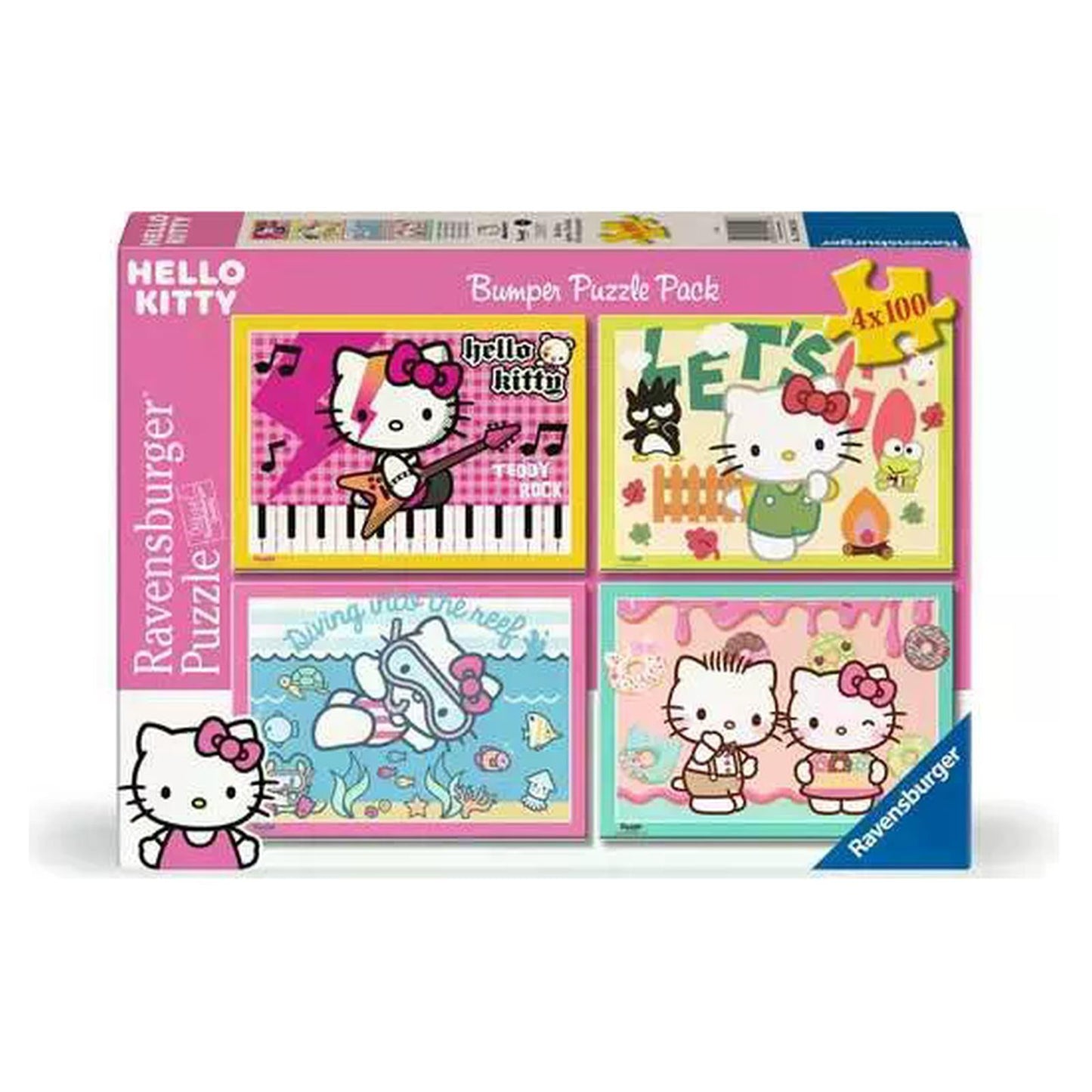 Ravensburger Hello Kitty Bumper Pack 4 X 100 Jigsaw Puzzle Set