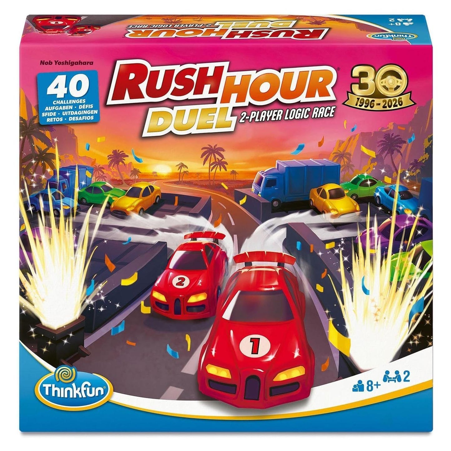 Ravensburger ThinkFun Rush Hour Duel 2 Player Traffic Jam Logic Board Game