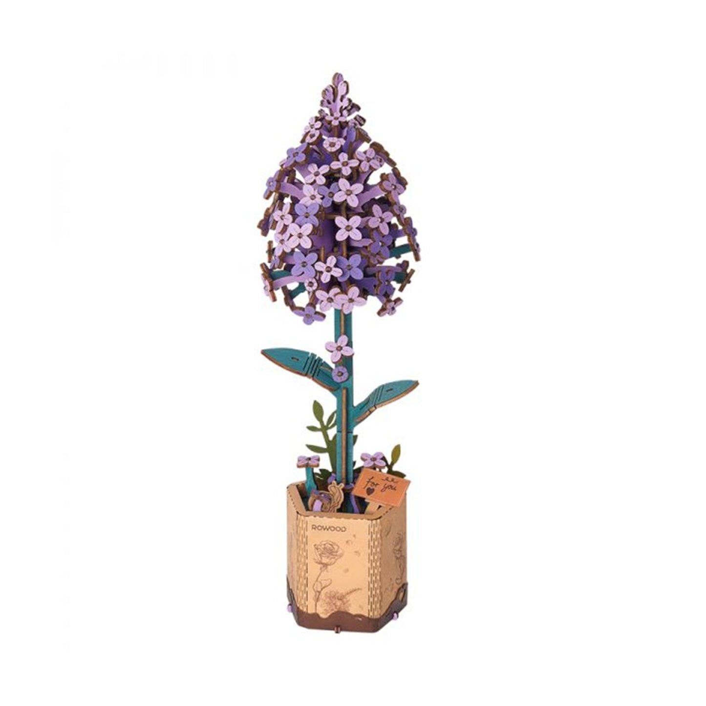 Robotime Rowood Lilac Wooden Bloom Craft Set