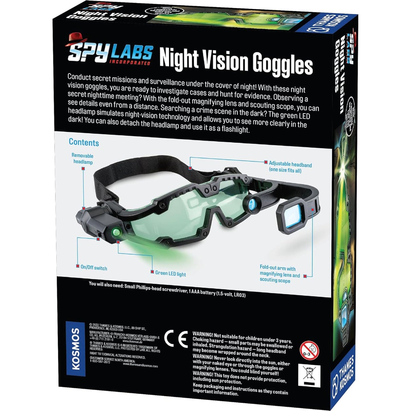 Thames And Kosmos Spy Labs Night Vision Tinted Goggles