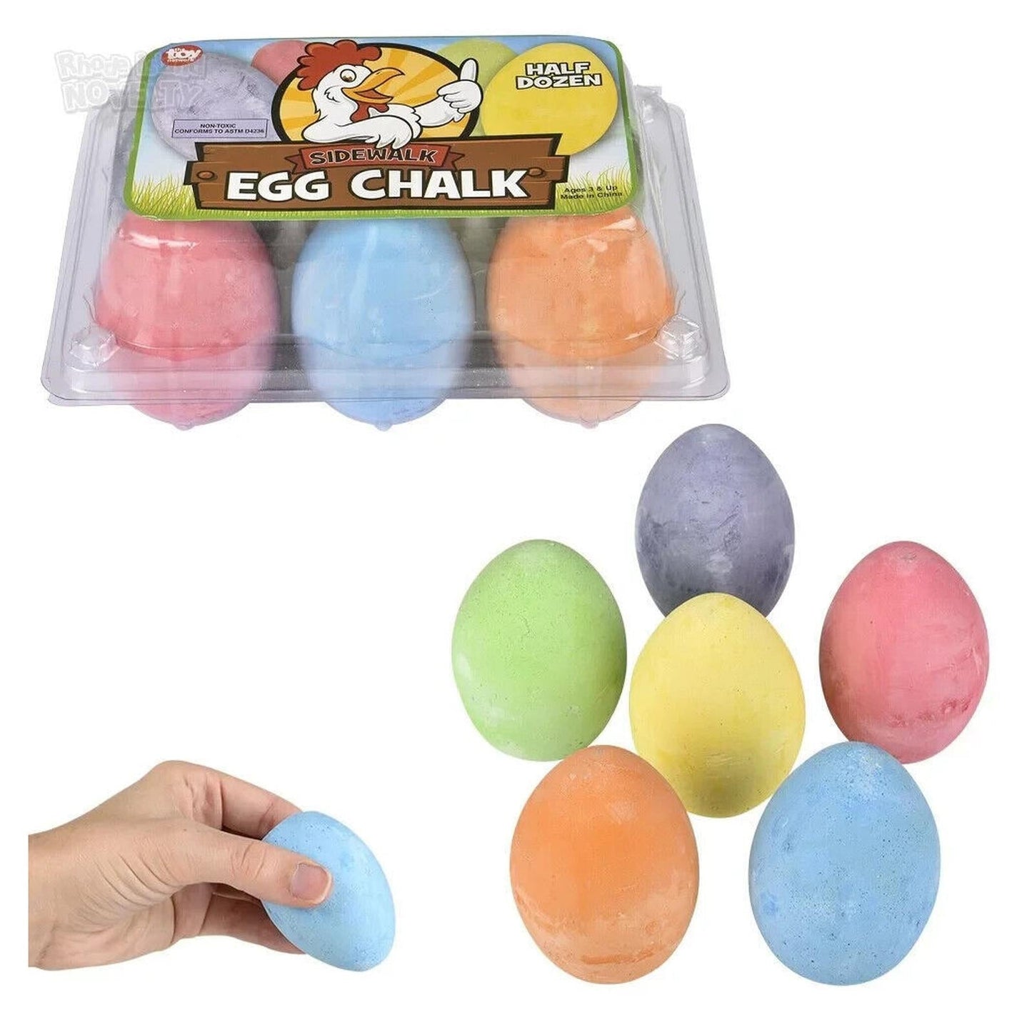 Toy Network Half Dozen Sidewalk Egg Chalk