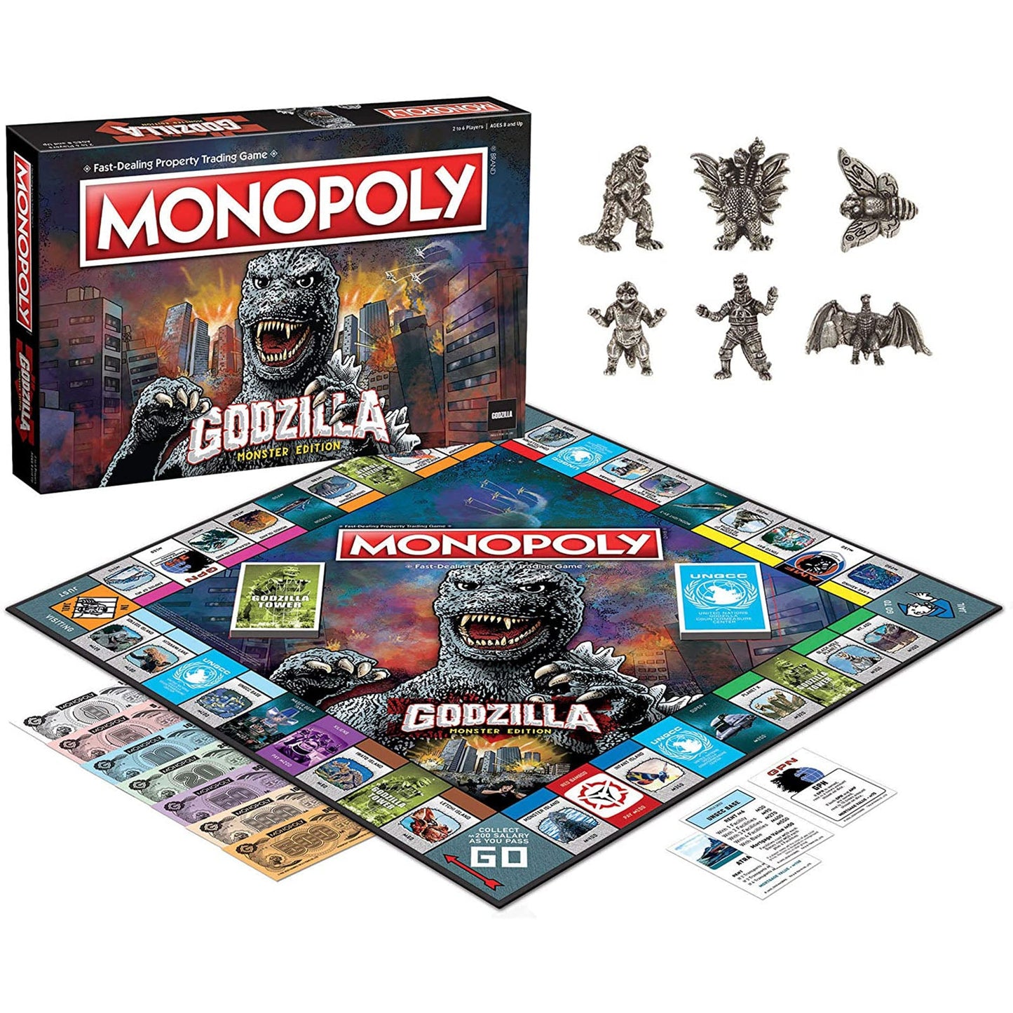 USAopoly Godzilla Monopoly The Board Game