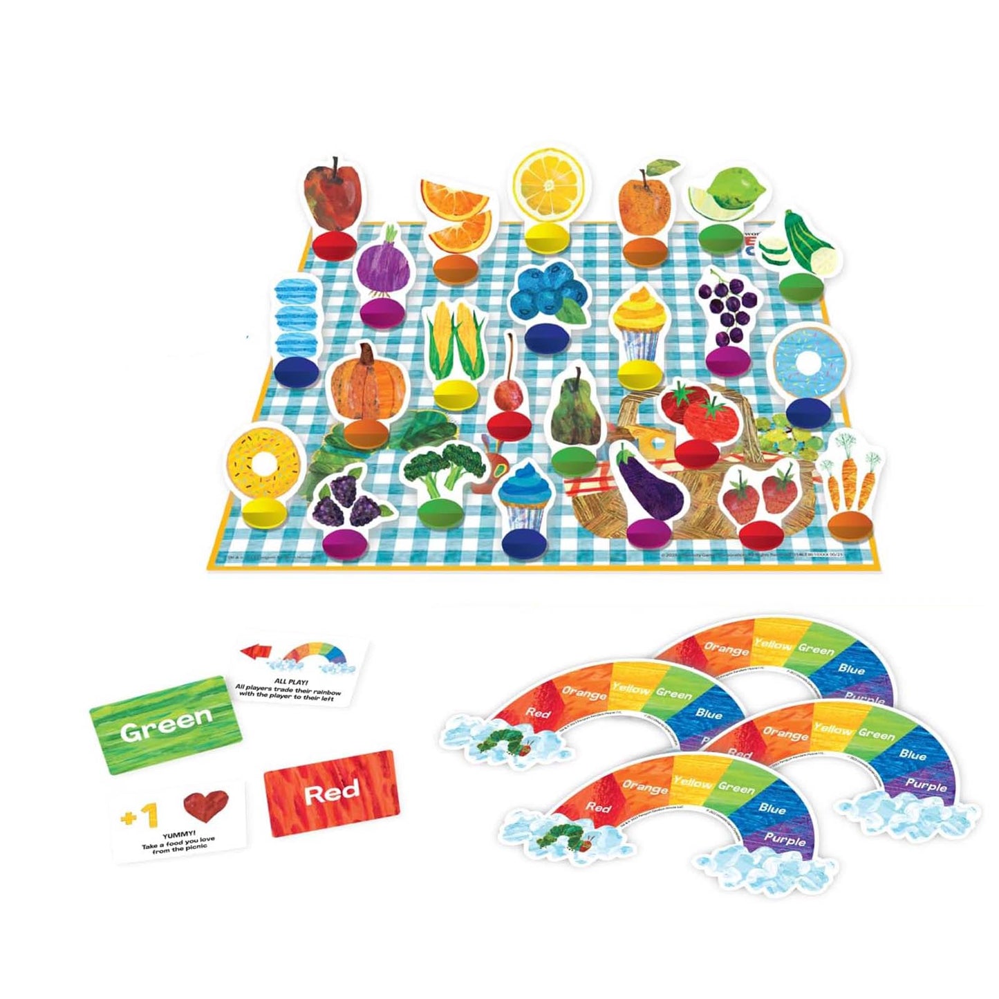University Games Eric Carle Very Hungry Caterpillar Rainbow Picnic Matching Game