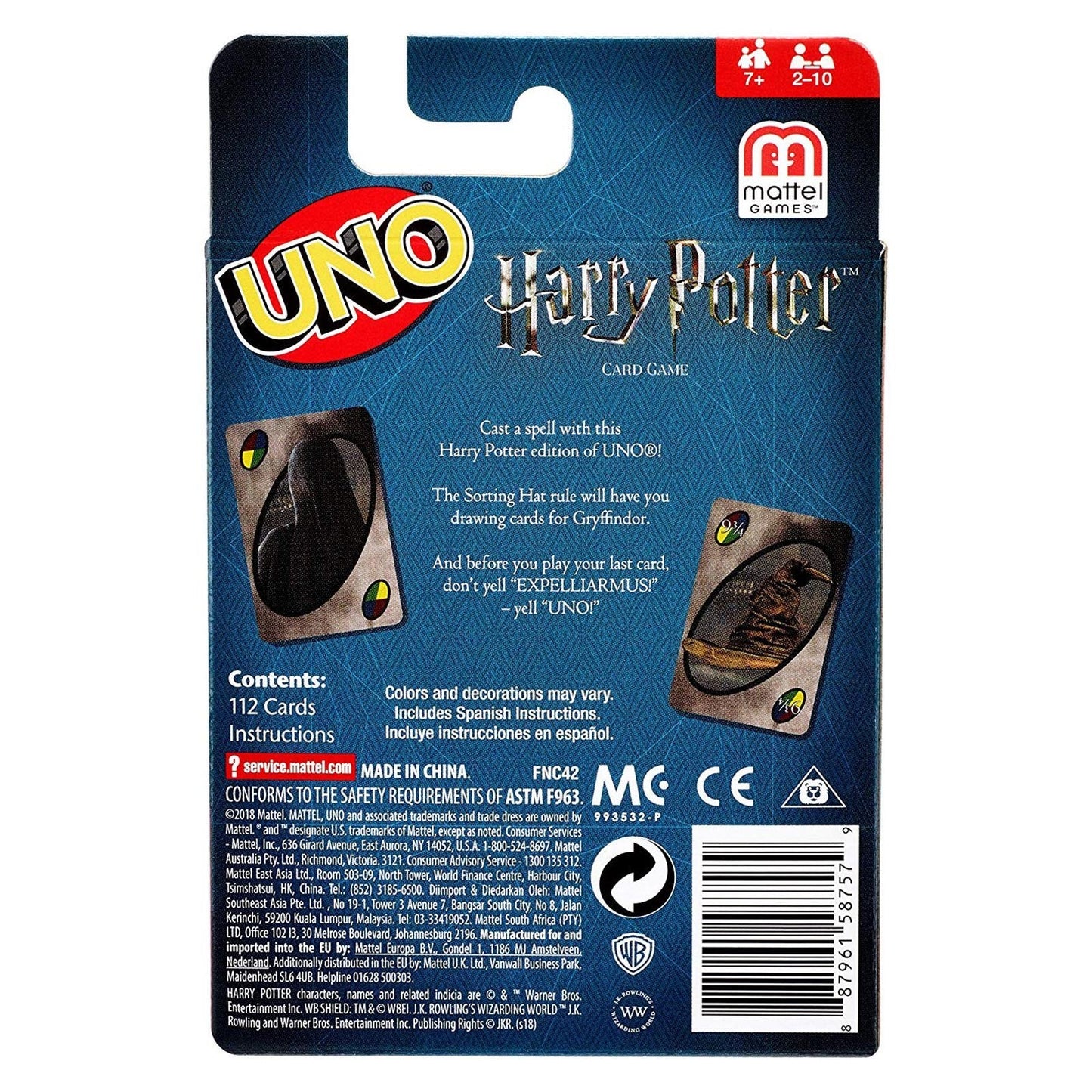 Uno Harry Potter The Card Game