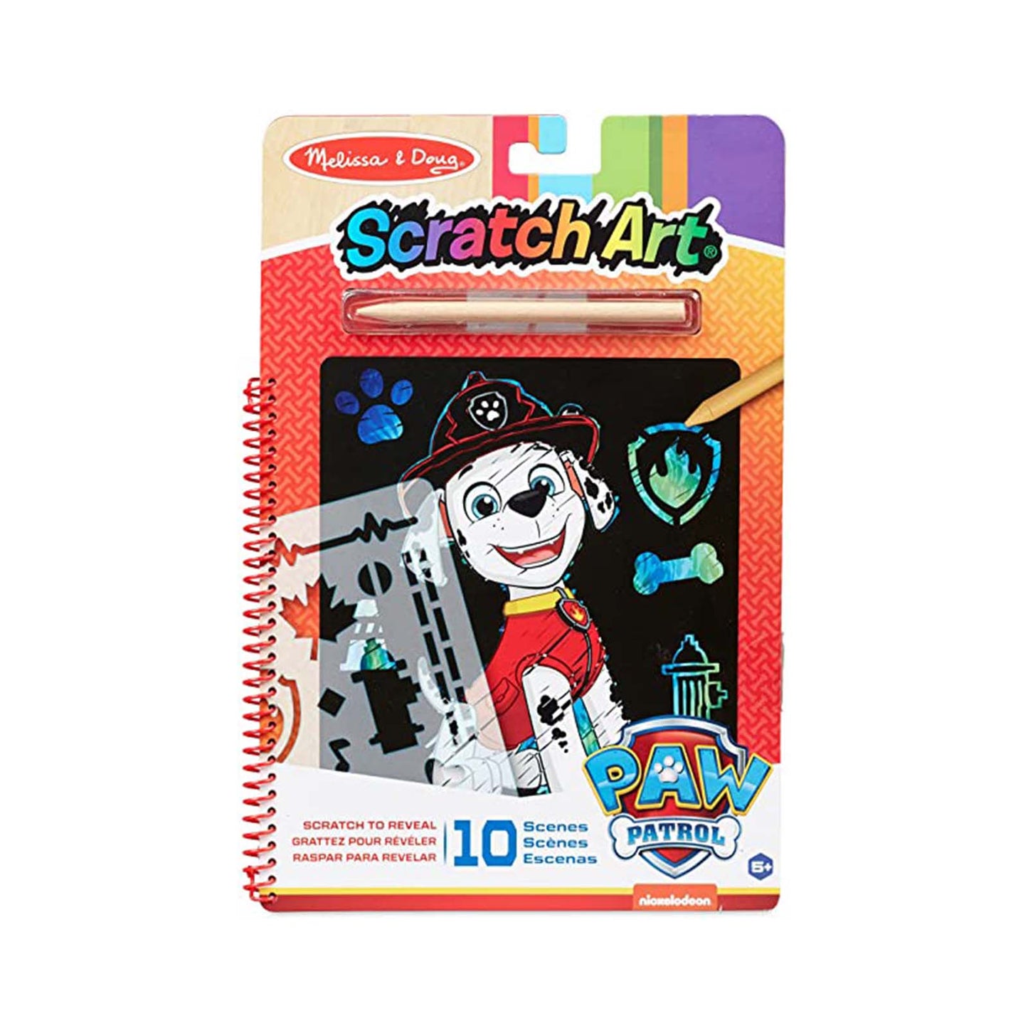 Melissa And Doug Paw Patrol Marshall Scratch Art Activity Pad