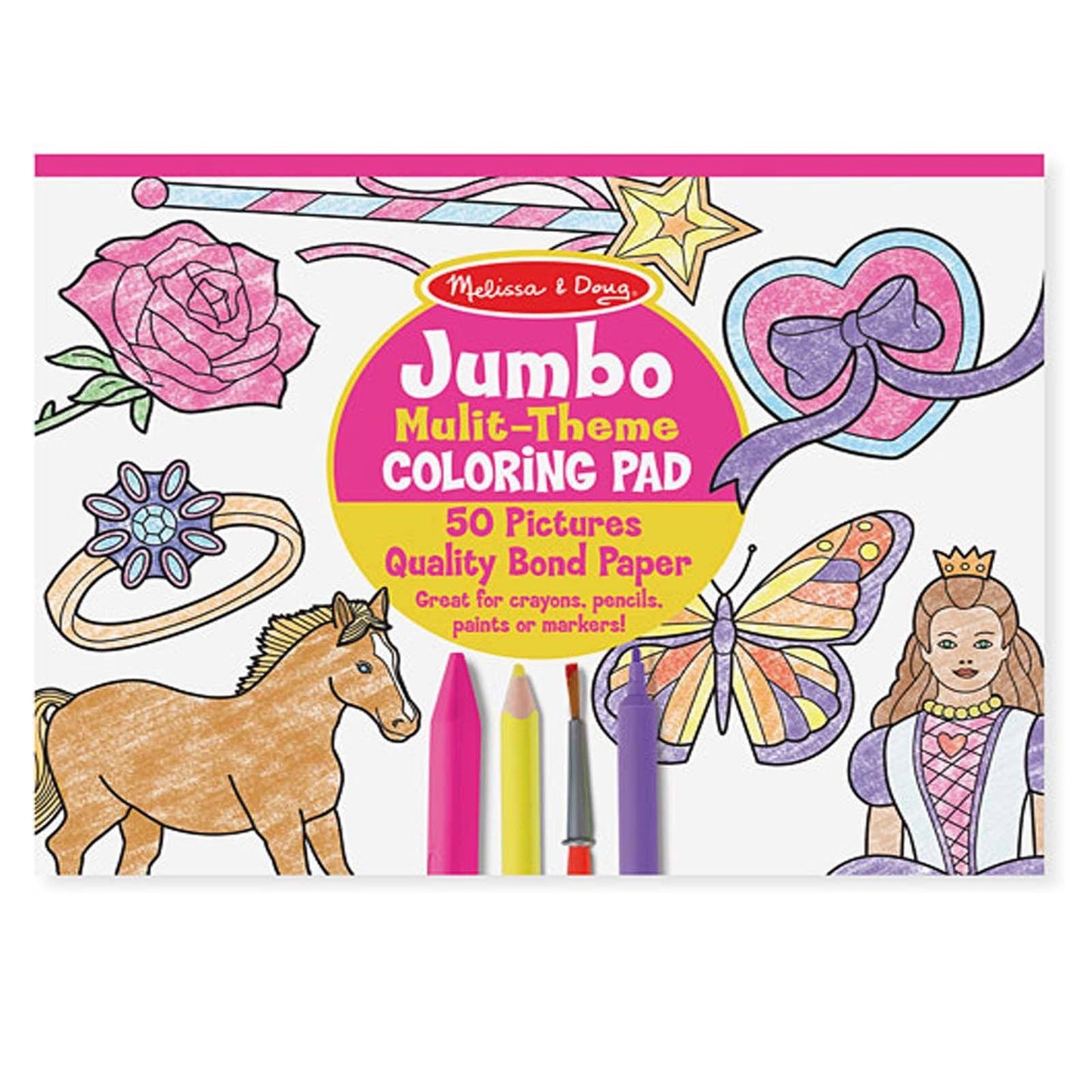 Melissa And Doug Jumbo Multi-Theme Coloring Pad