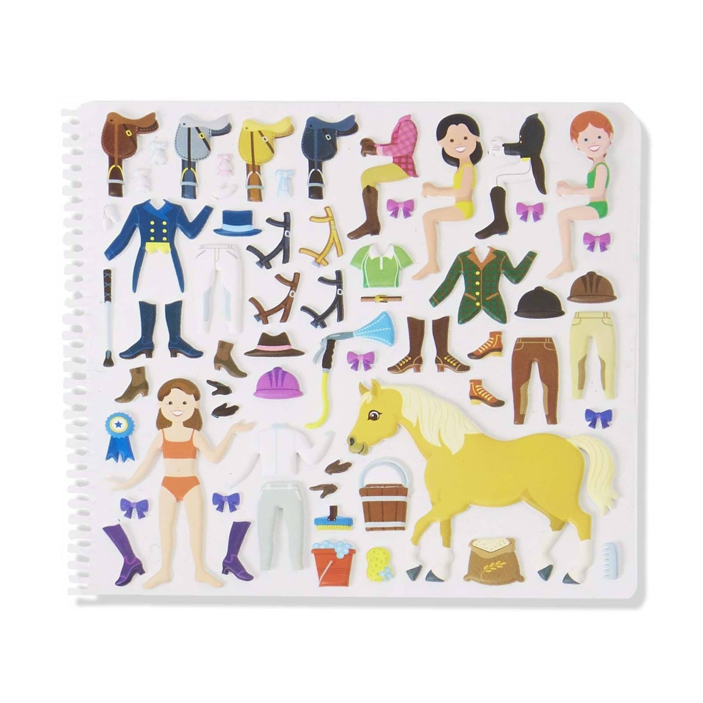 Melissa And Doug Reusable Puffy Riding Club Sticker Activity Book