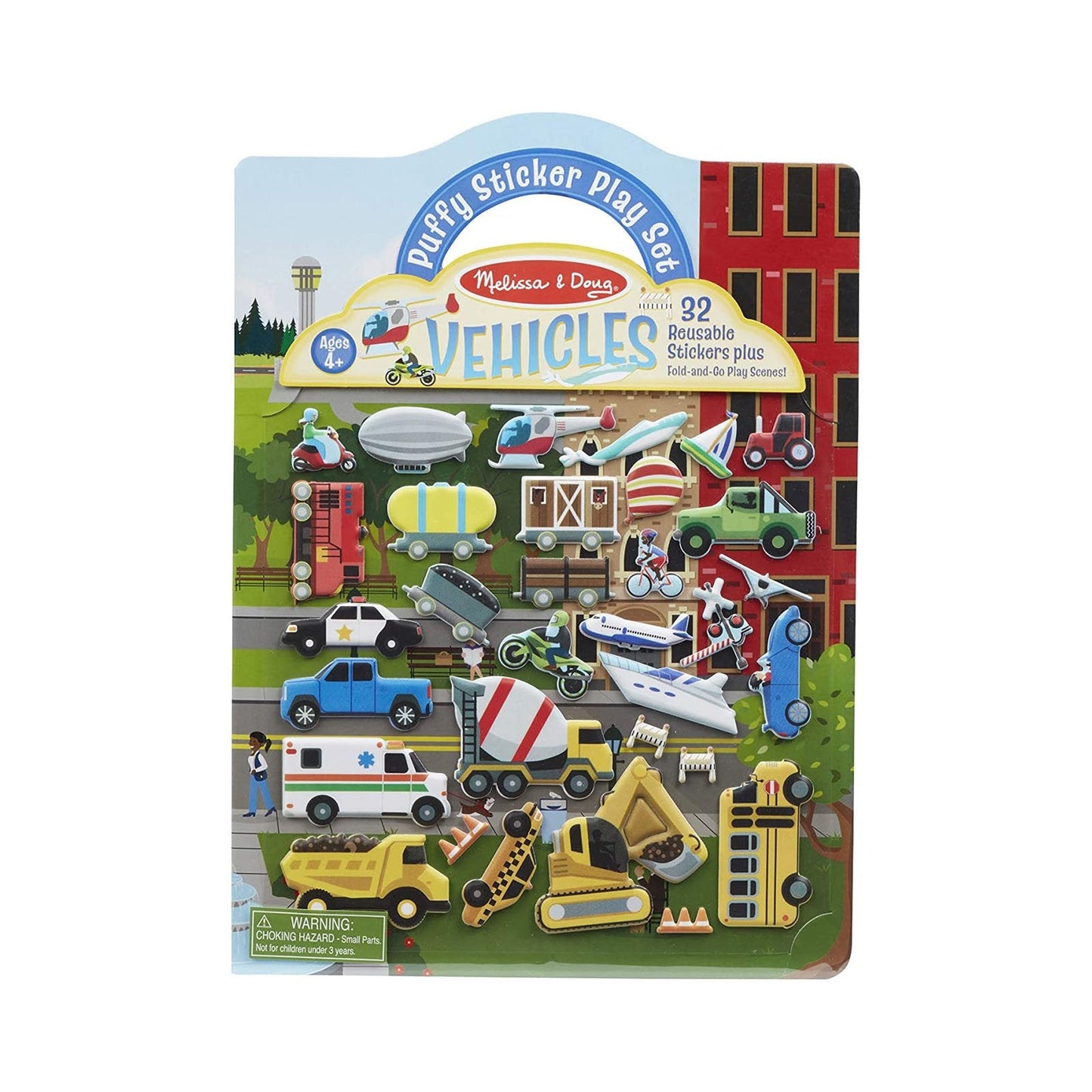 Melissa And Doug Vehicles Puffy Reusable Sticker Set