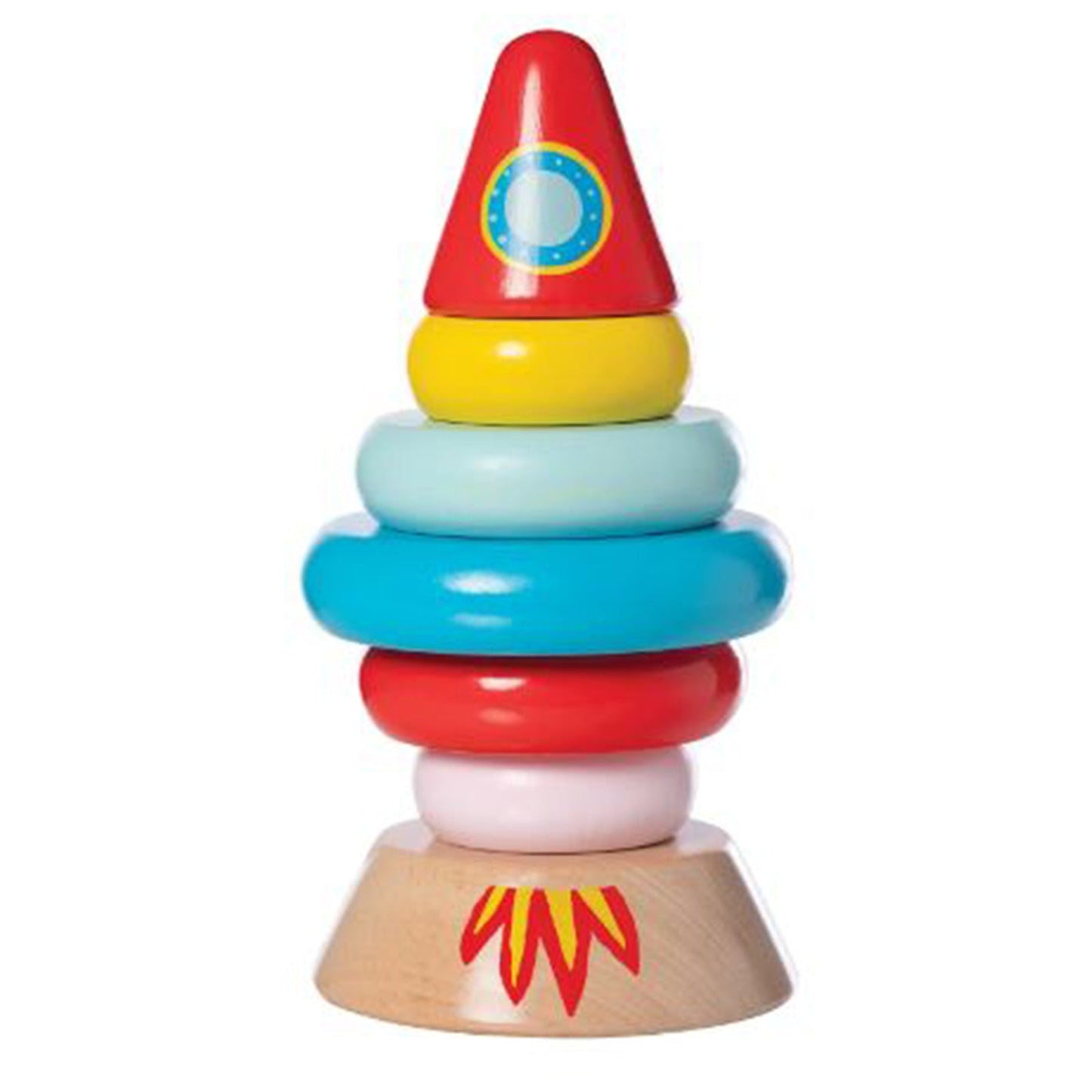 Manhattan Toys Magnetic Wood Stacker Rocket Activity Toy