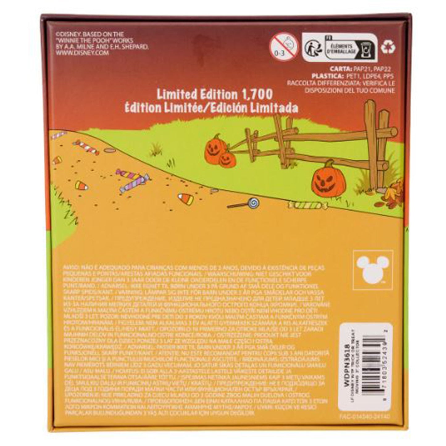 Loungefly Disney Winnie The Pooh Trick Or Treat Moving 3 Inch Collector Box Pin
