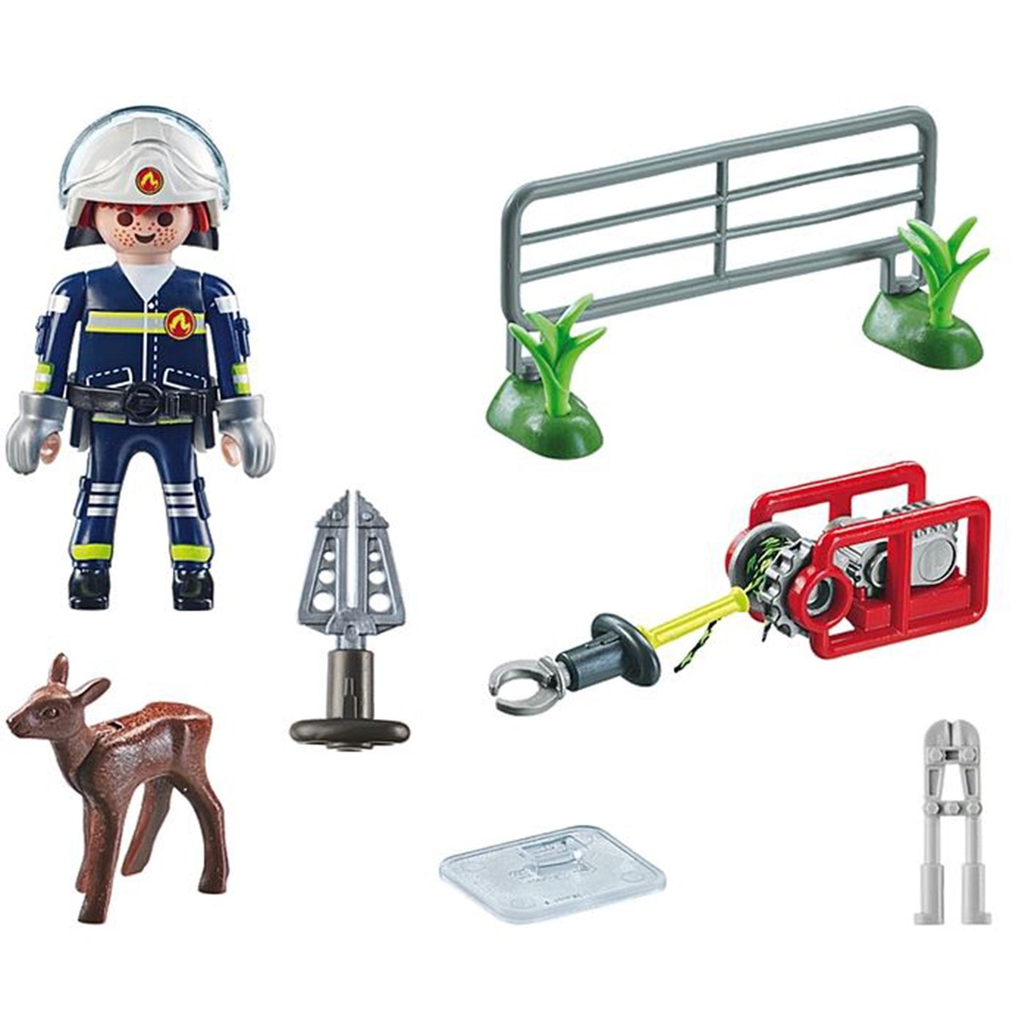 Playmobil Action Heroes Firefighter Animal Rescue Building Set 71467