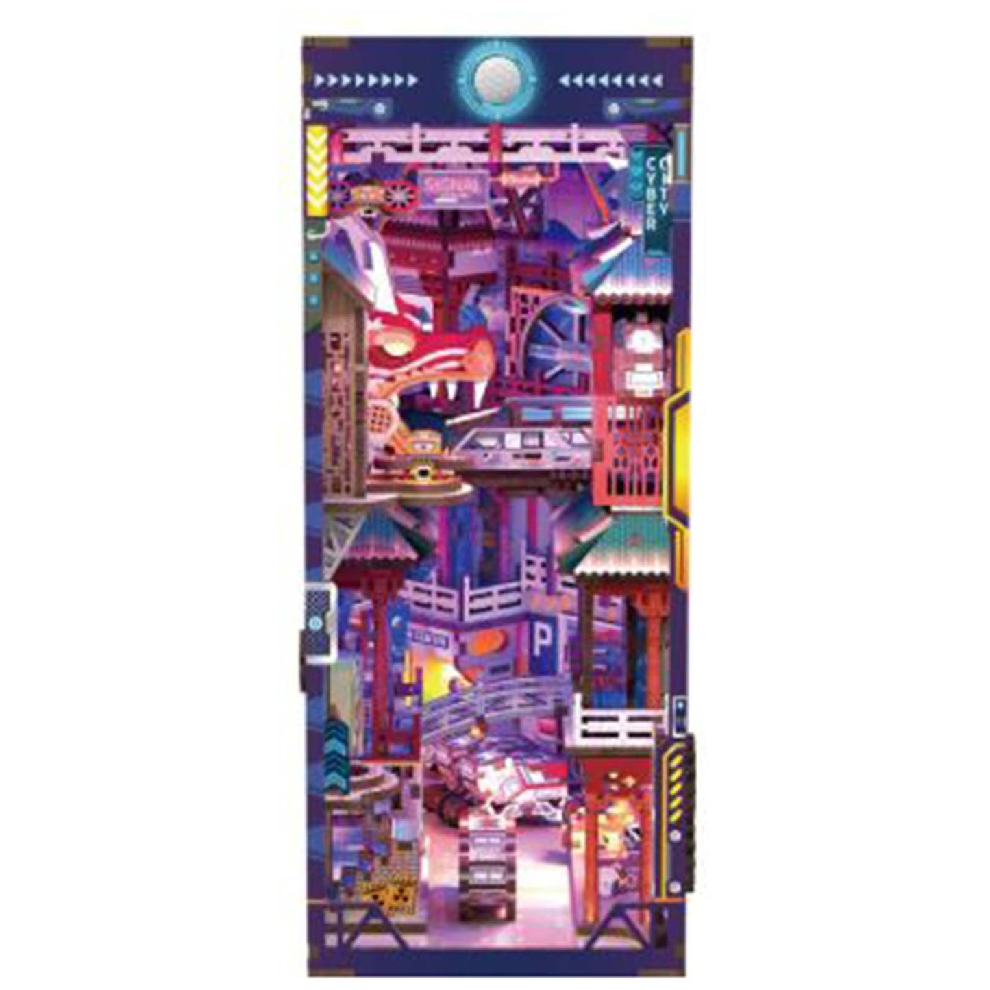 Tonecheer DIY Bookend Cyber City 3D Puzzle Building Set