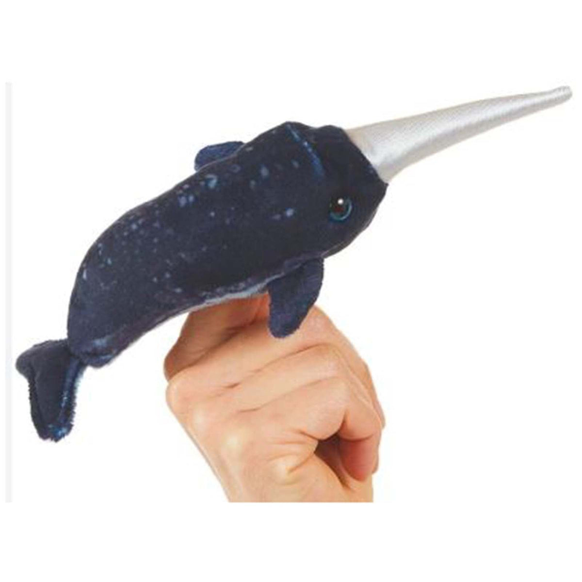 Folkmanis Narwhal Mini 8 Inch Plush Puppet