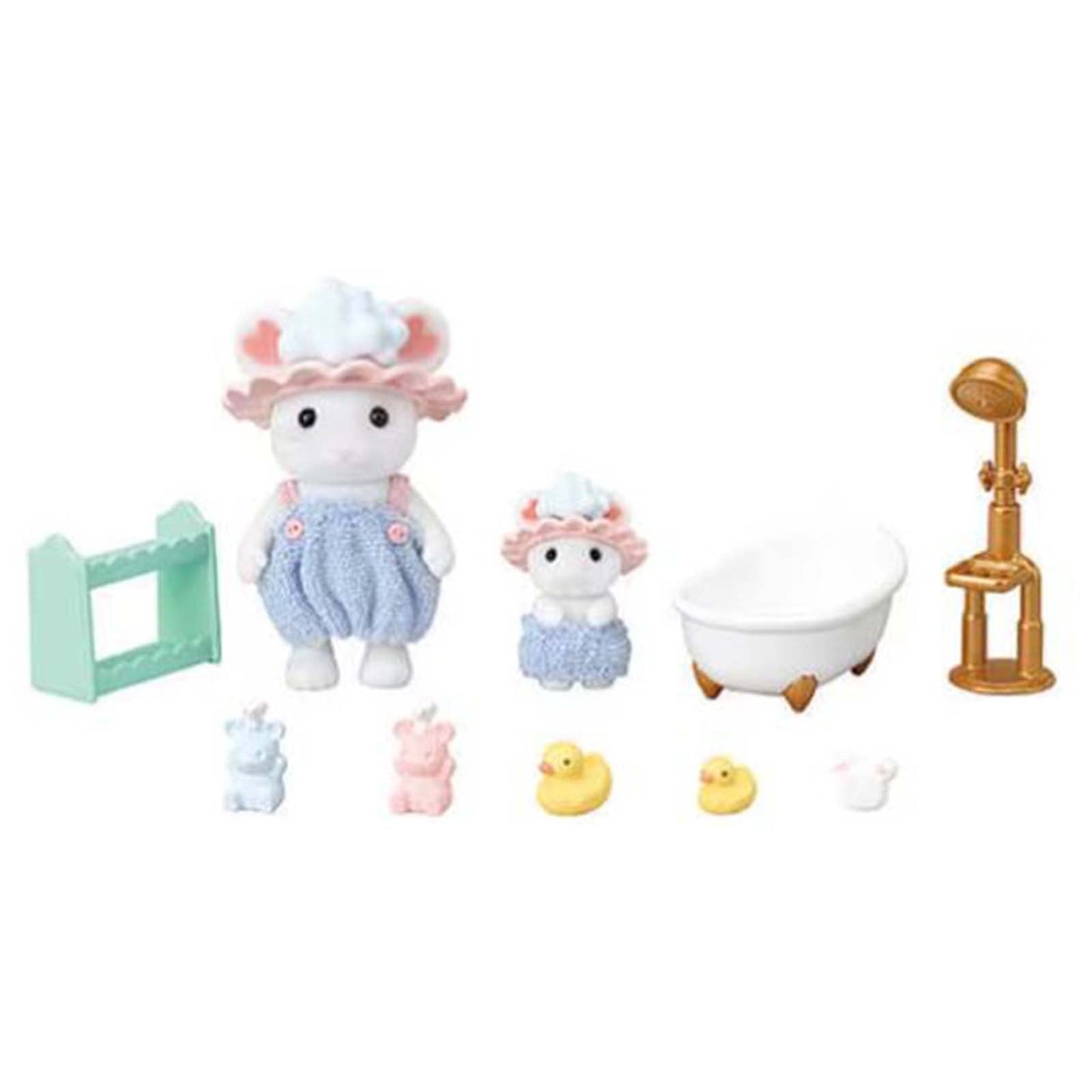 Calico Critters Bath Time Bubble Siblings Set