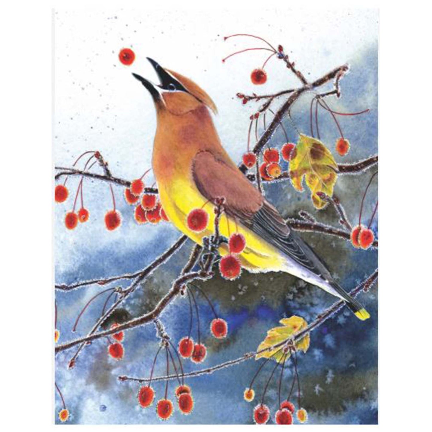 New York Puzzle Cedar Waxwing 100 Piece Mini Jigsaw Puzzle