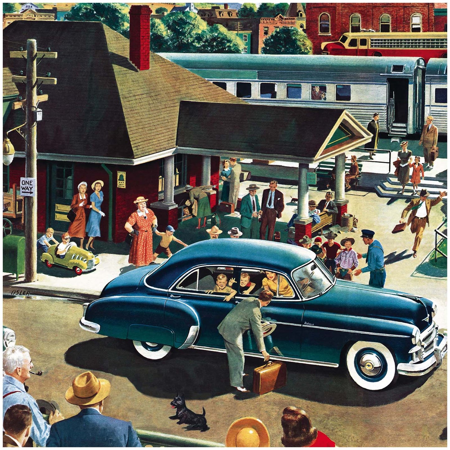 New York Puzzle Chevrolet Coming And Going 500 Piece Jigsaw Puzzle