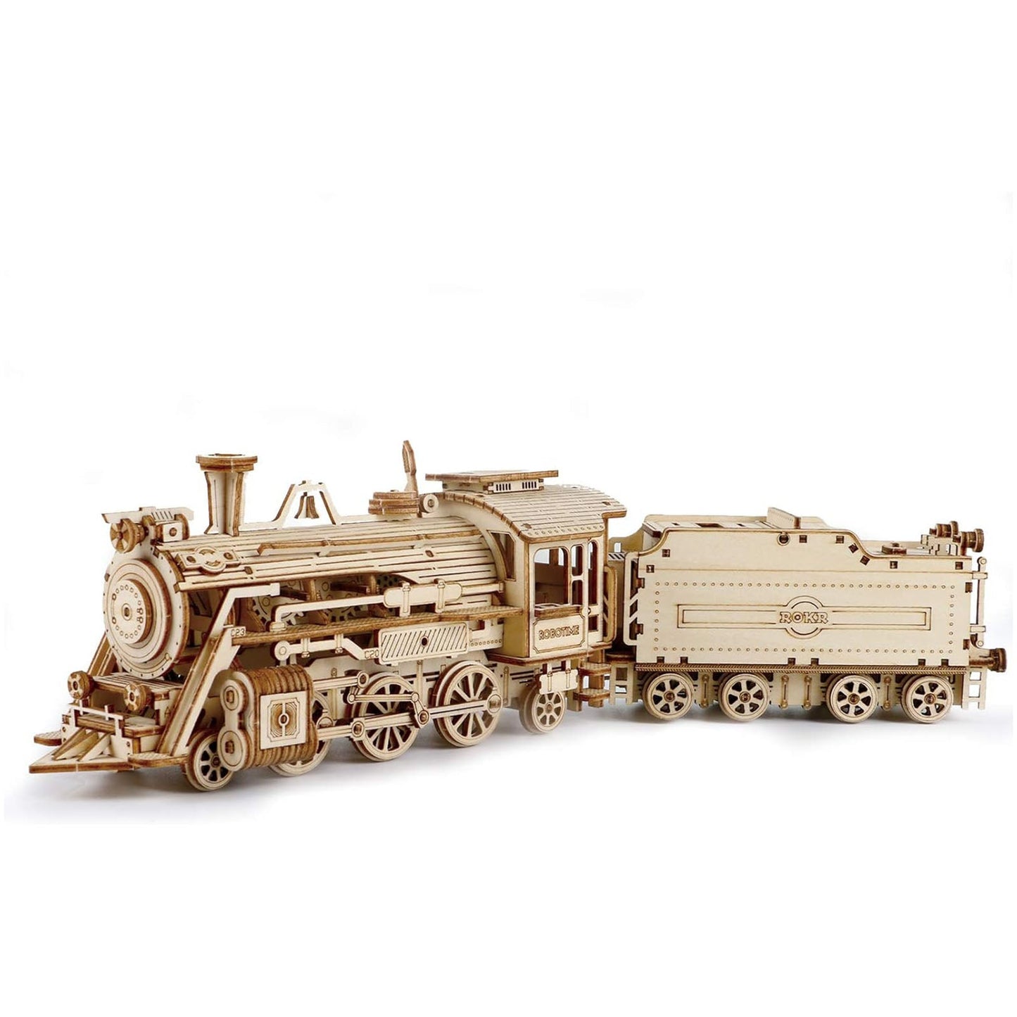 Robotime Rokr In The 1860s Prime Steam Express 1:80 Scale Wooden Model Kit