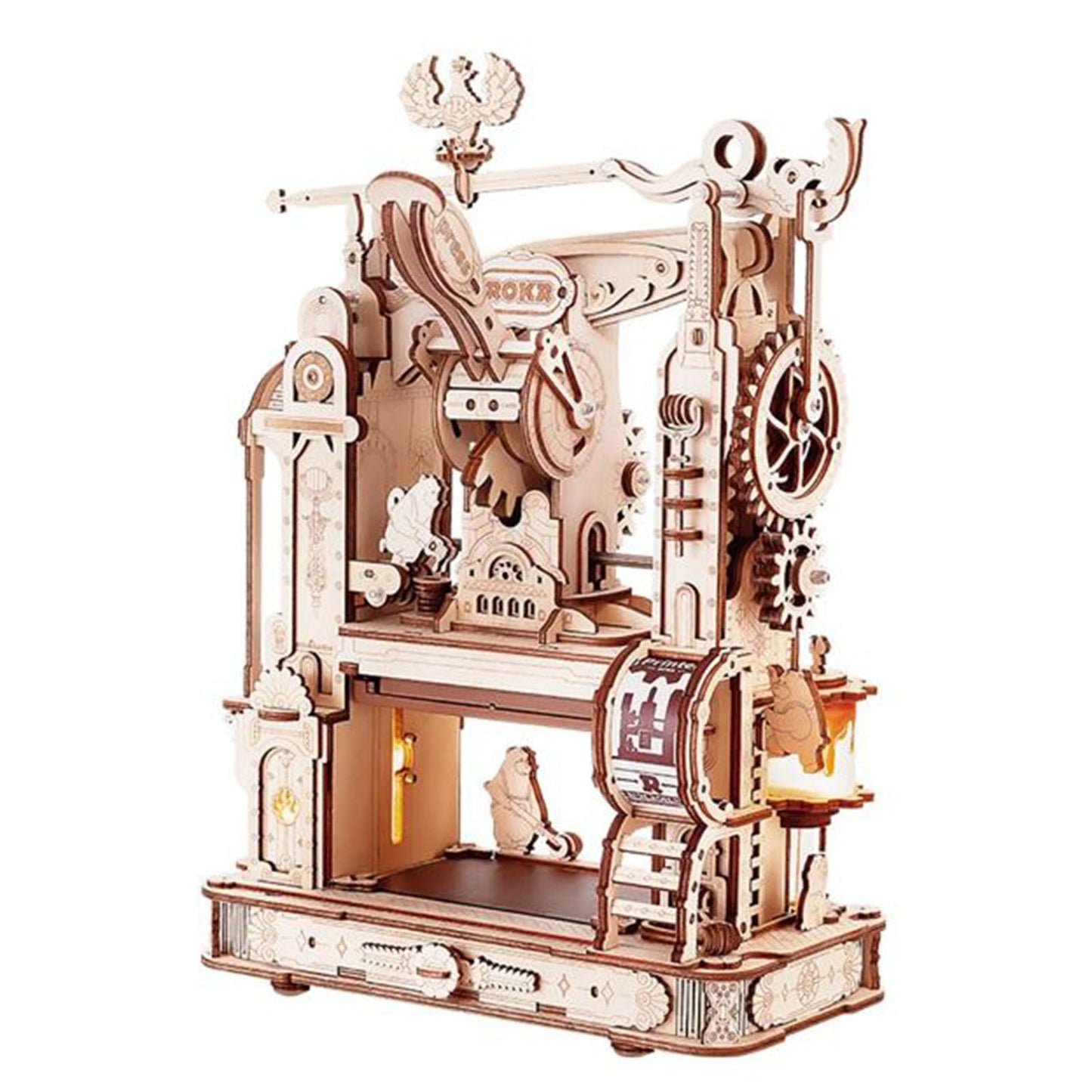 Robotime Rokr Classic Printing Press Mechanical Model Building Set