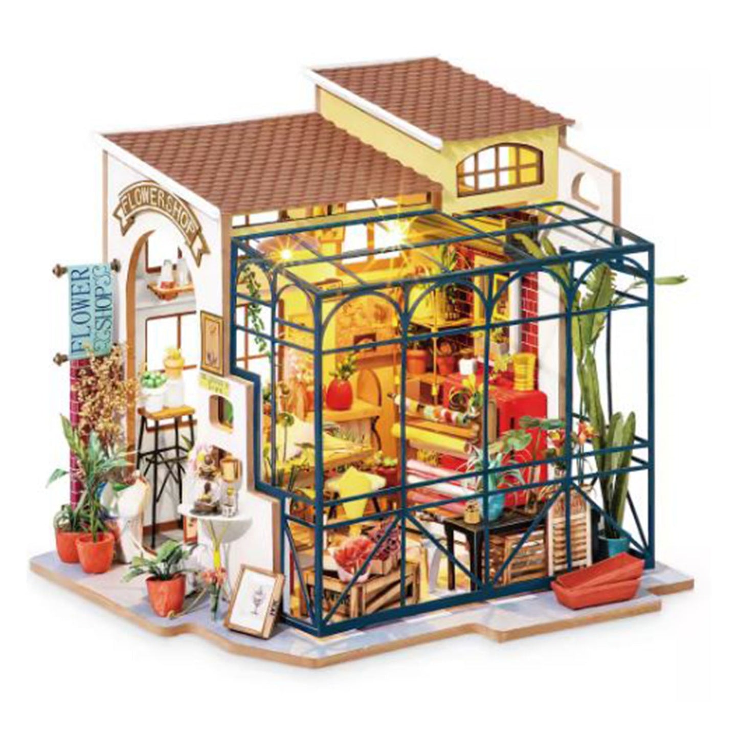 Robotime Rolife Happy Corner Emily's Flower Shop Building Set