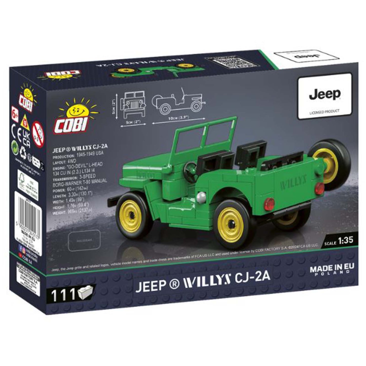COBI Toys Jeep Willys CJ-A2 Building Set
