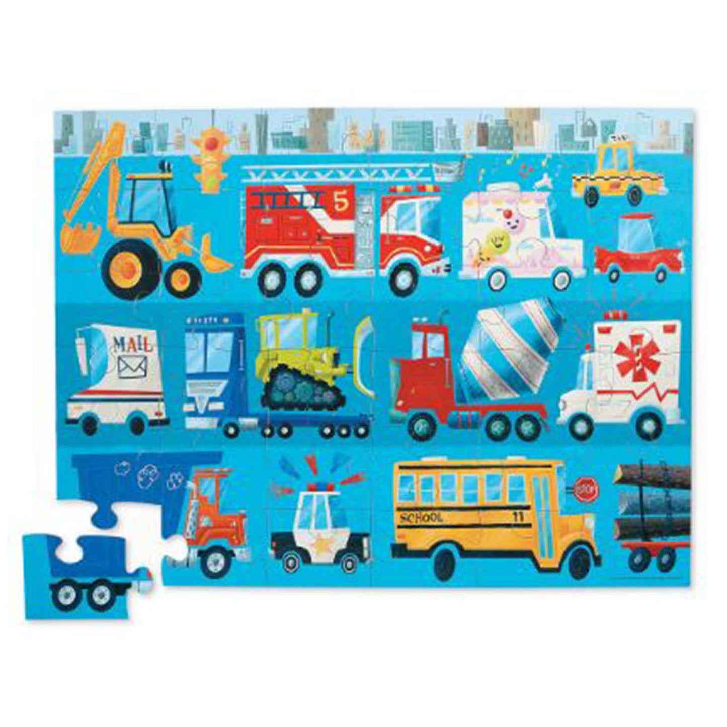 Crocodile Creek Vehicles Floor Puzzle