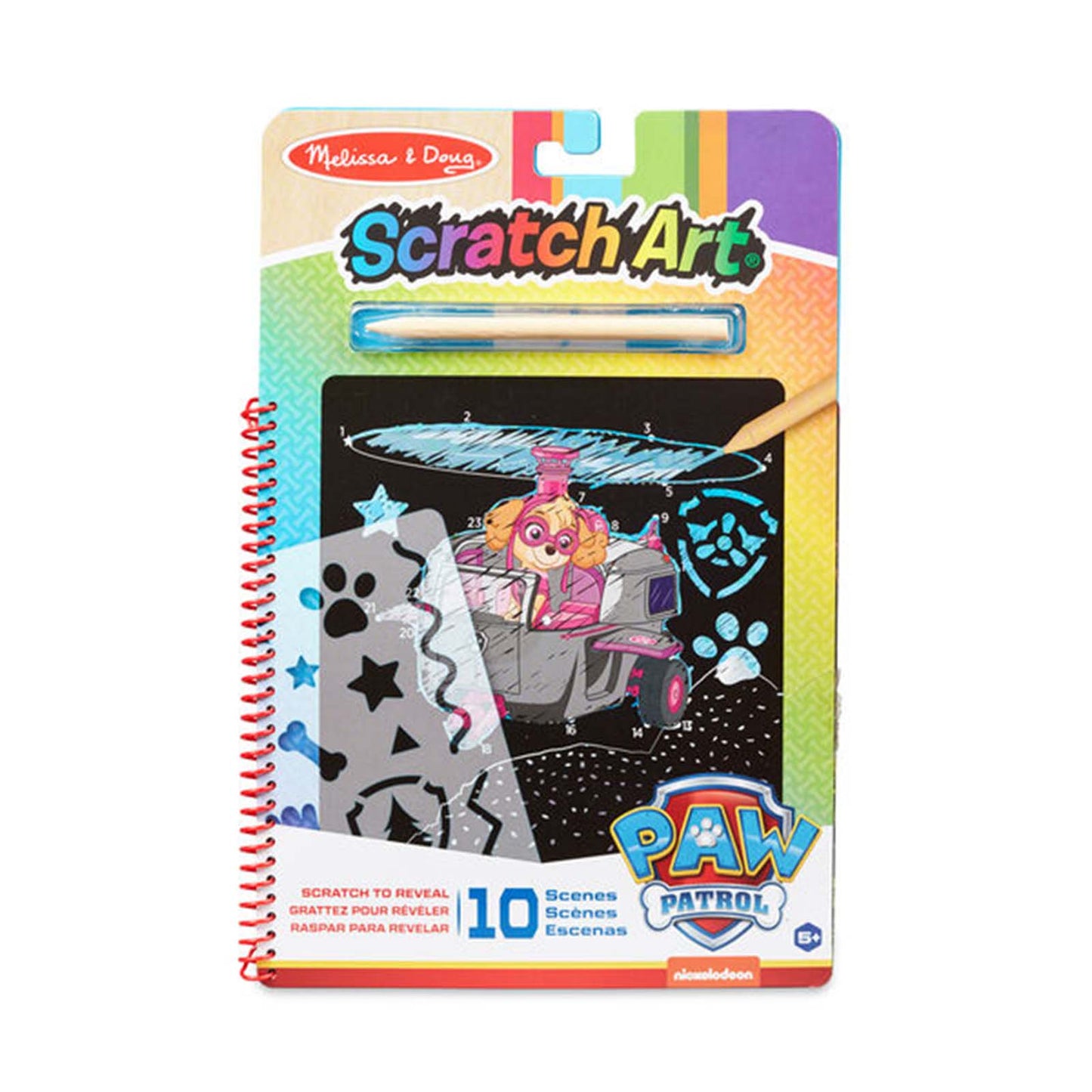 Melissa And Doug Paw Patrol Skye Scratch Art Activity Pad